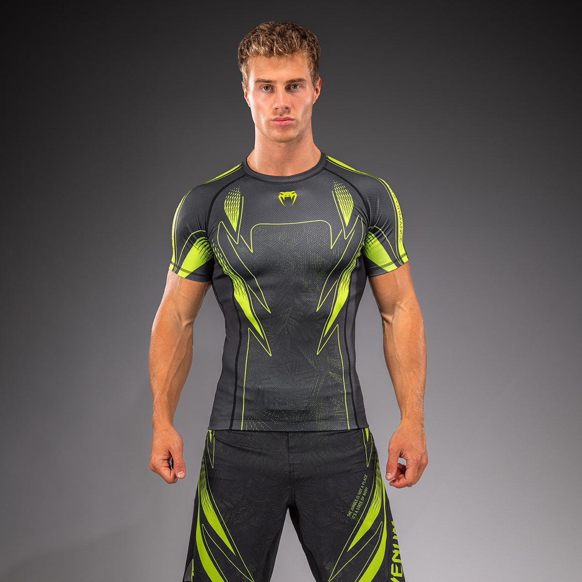 Venum Amazonia Reborn Rashguard met korte mouwen - Zwart/Groen