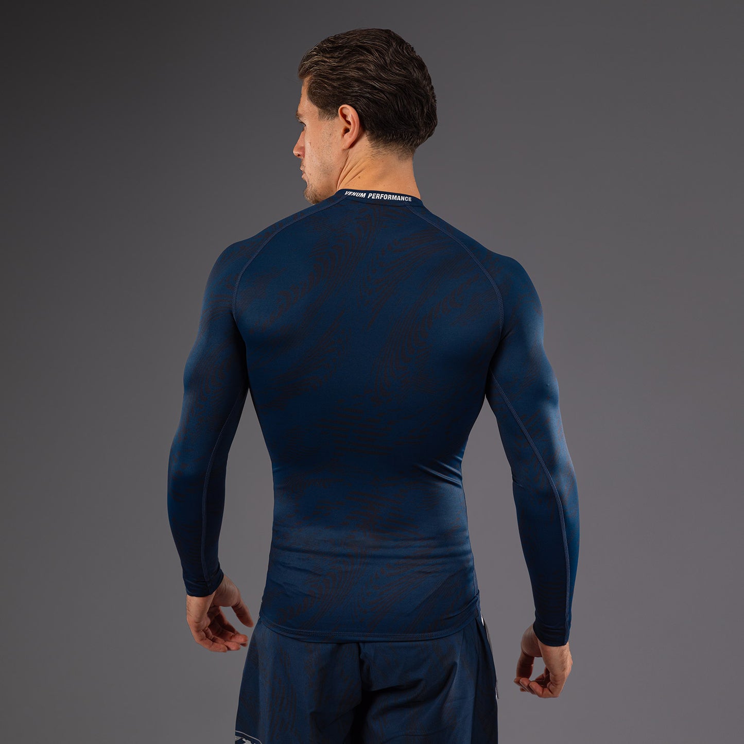 UFC Fusion by Venum Fight Week Performance Rashguard met Lange Mouwen voor Heren - Oceaanblauw