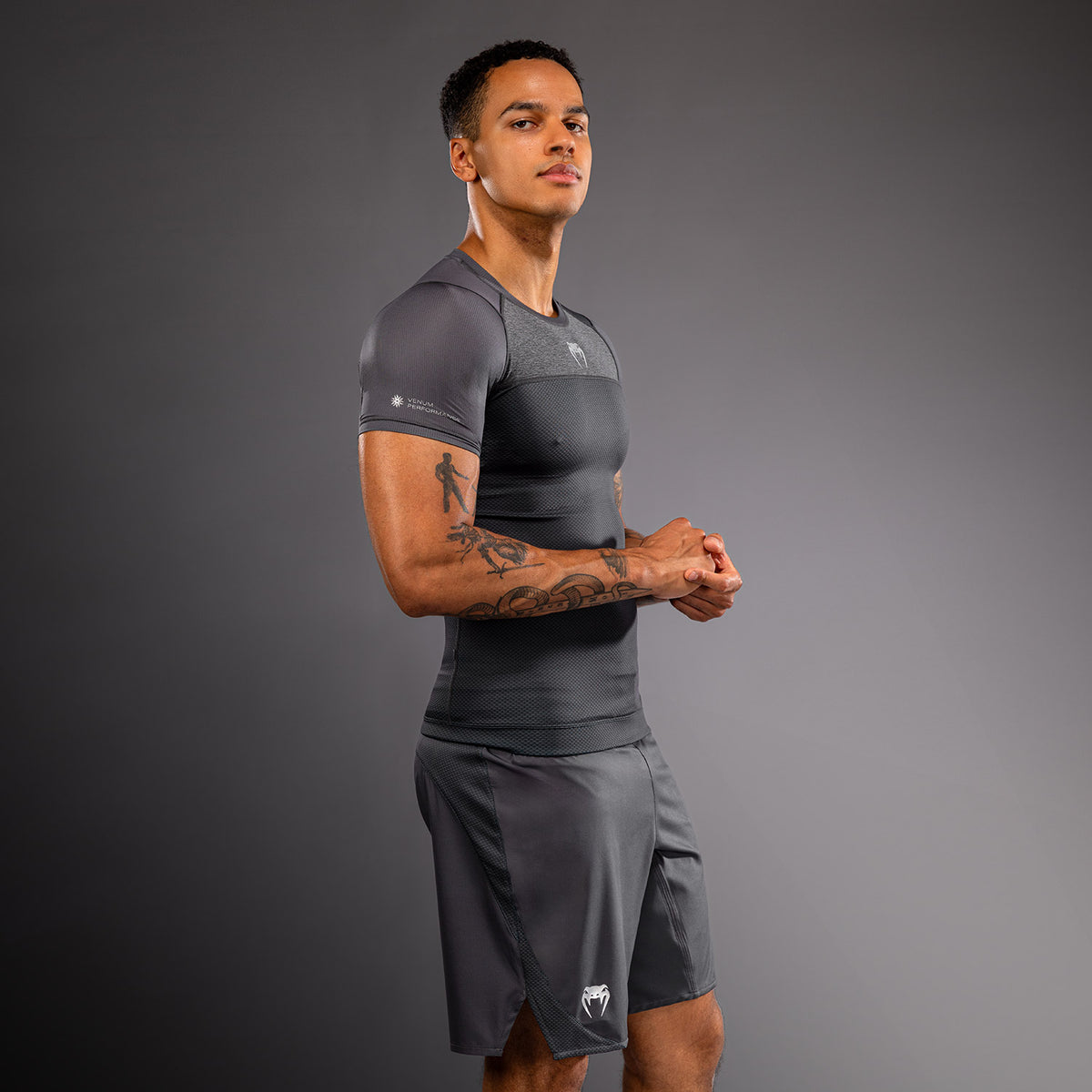 Venum G-Fit Scale Rashguard met korte mouwen - Grijs