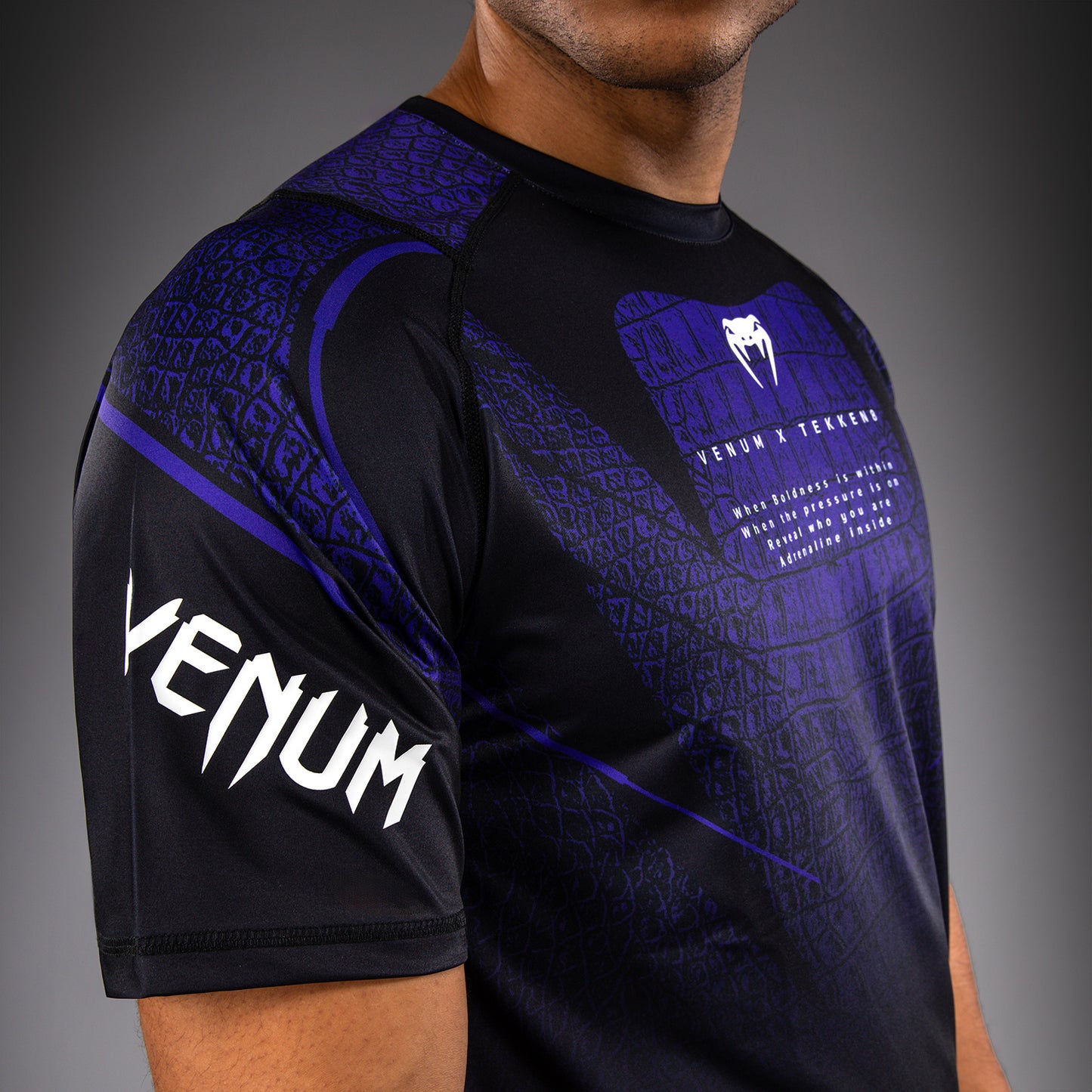 Venum x TEKKEN 8 Dry Tech T-shirt - Kazuya - Zwart/Paars