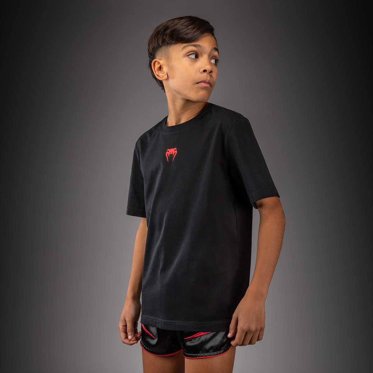Venum Attack Katoenen T-shirt voor Kinderen - Zwart/Rood