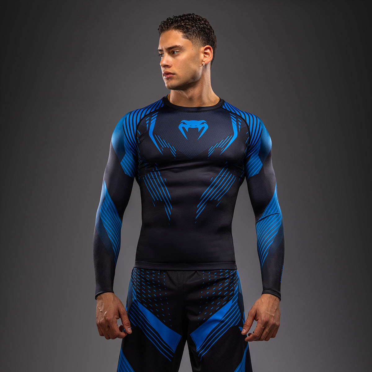 Venum No-Gi 6.0 Rashguard met lange mouwen - Zwart/Blauw