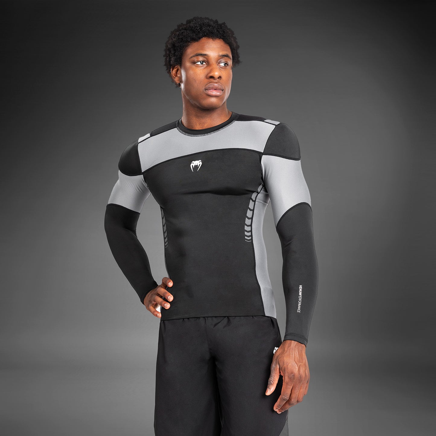 Venum Tempest Heren Lange Mouwen Rashguard - Zwart/Grijs