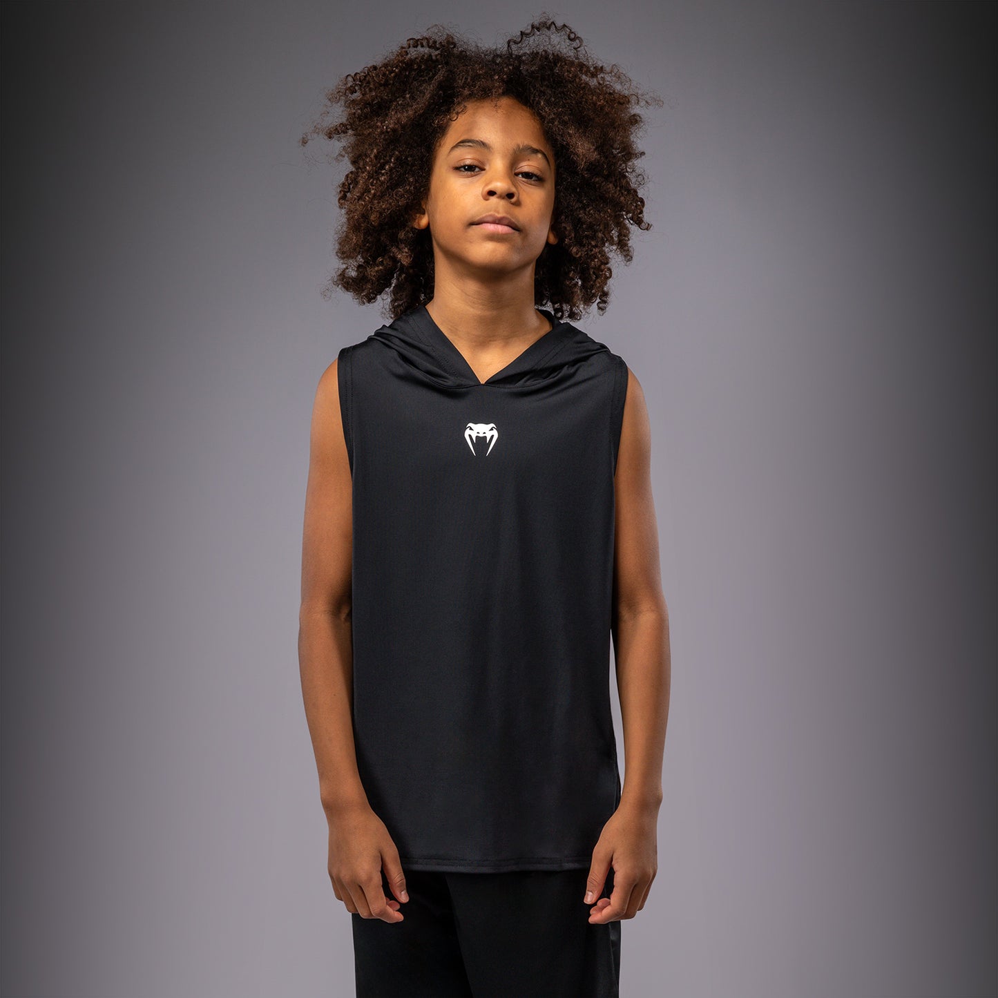 Venum Elite Mouwloos Dry Tech Hoodie voor kinderen - Zwart
