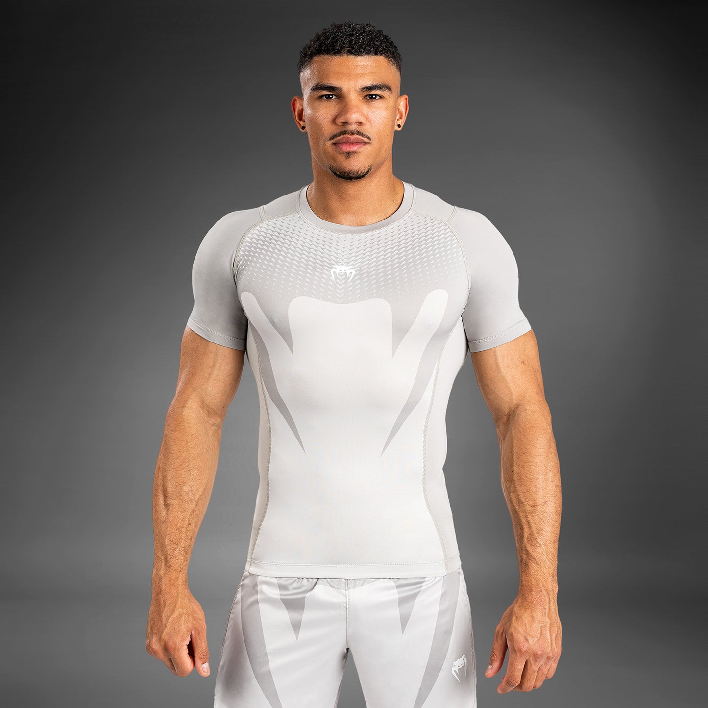 Venum Attack Heren Korte Mouw Rashguard - Zand
