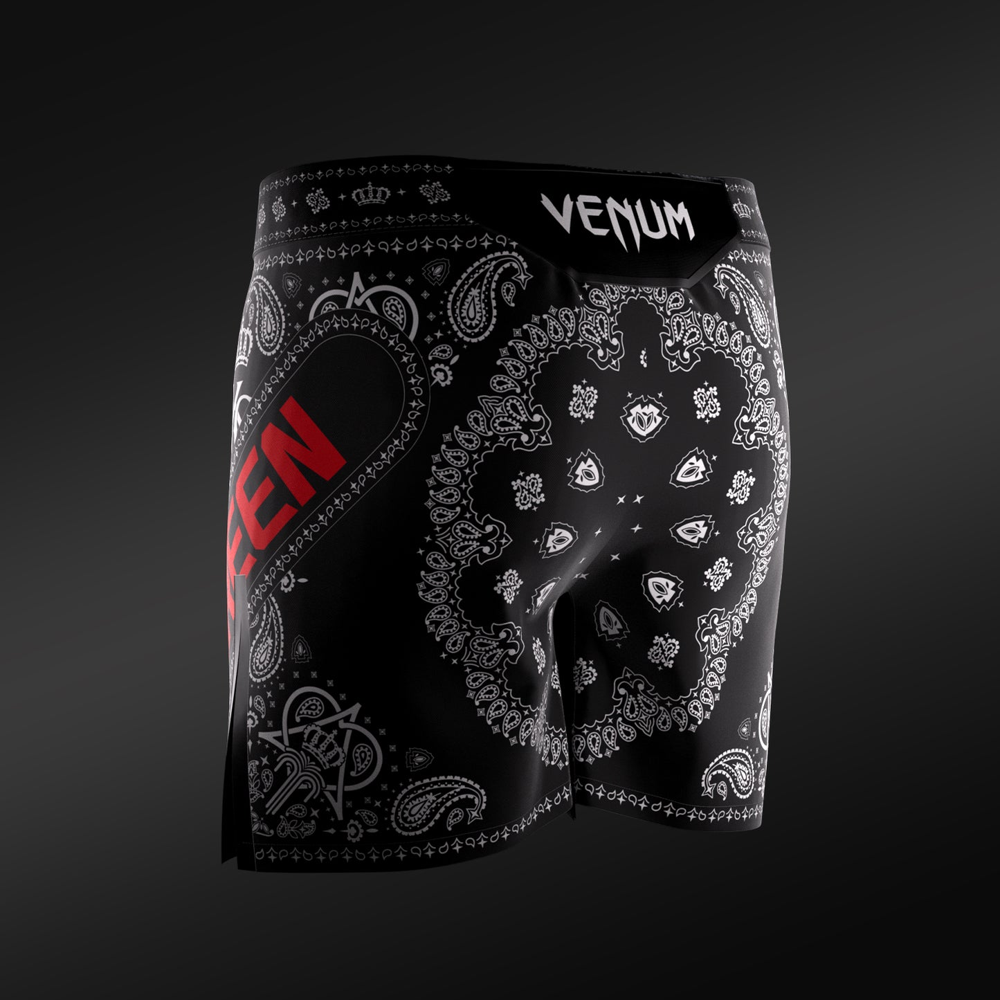 UFC Adrenaline Unrivaled by Venum King Green Vale Tudo-short voor heren - Zwart