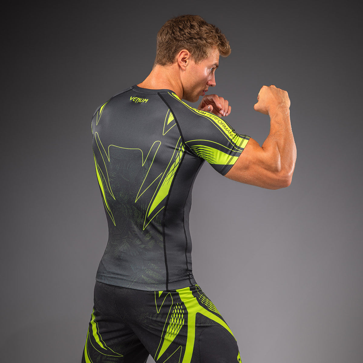 Venum Amazonia Reborn Rashguard met korte mouwen - Zwart/Groen