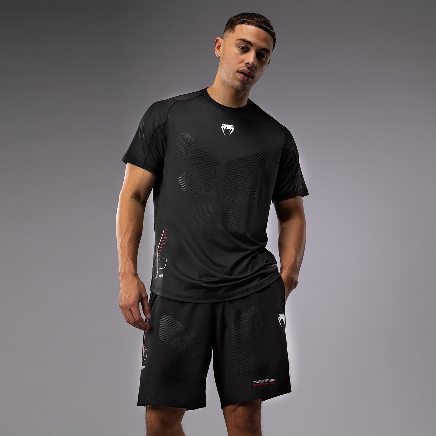 Venum Tactical XT Dry Tech T-shirt - Zwart/Vuurrood