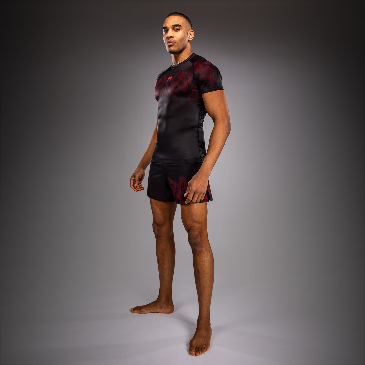 Venum Spectre Rashguards met korte mouwen – Zwart/Rood