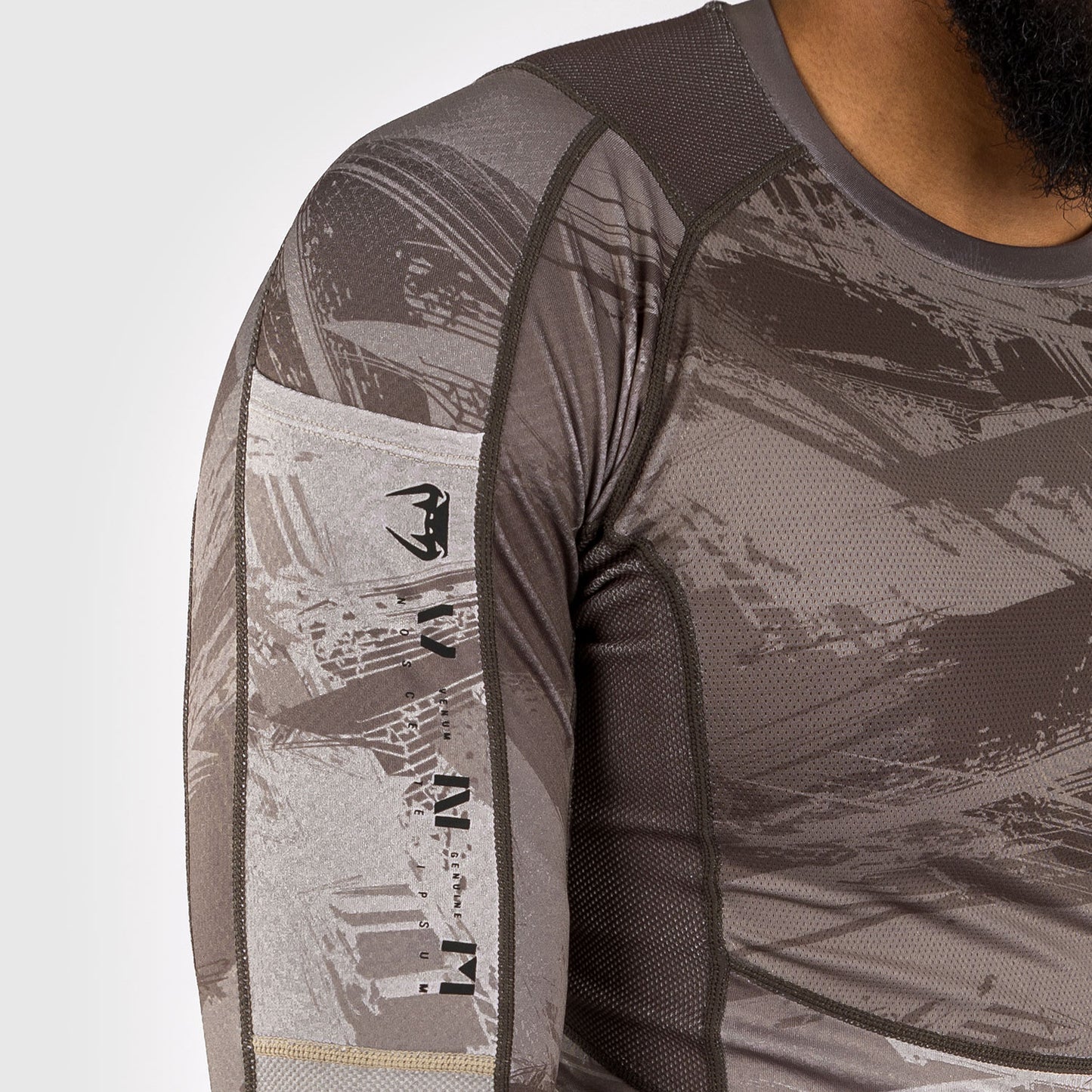 Venum Electron 3.0 Rashguard lange mouw - Zand