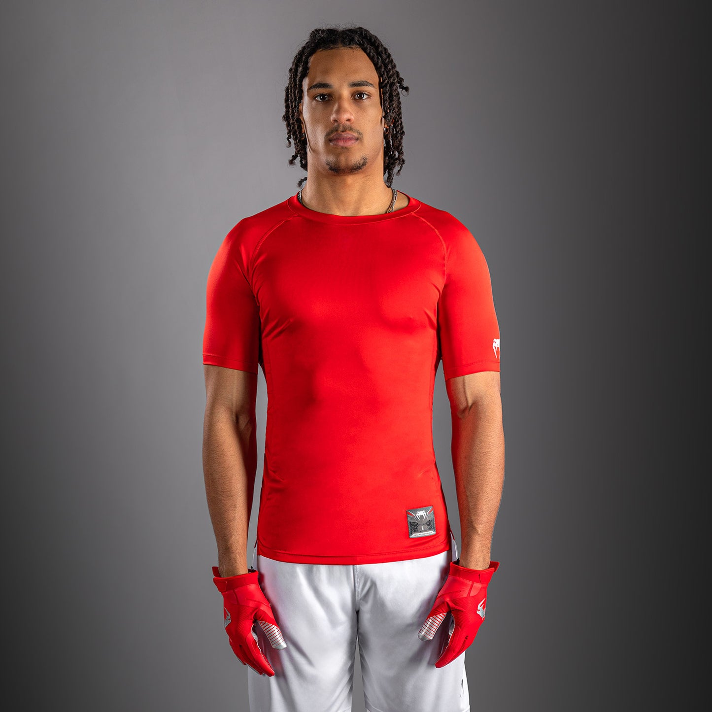 Venum Lineup Compressie T-shirt met halve mouwen - Rood/Wit