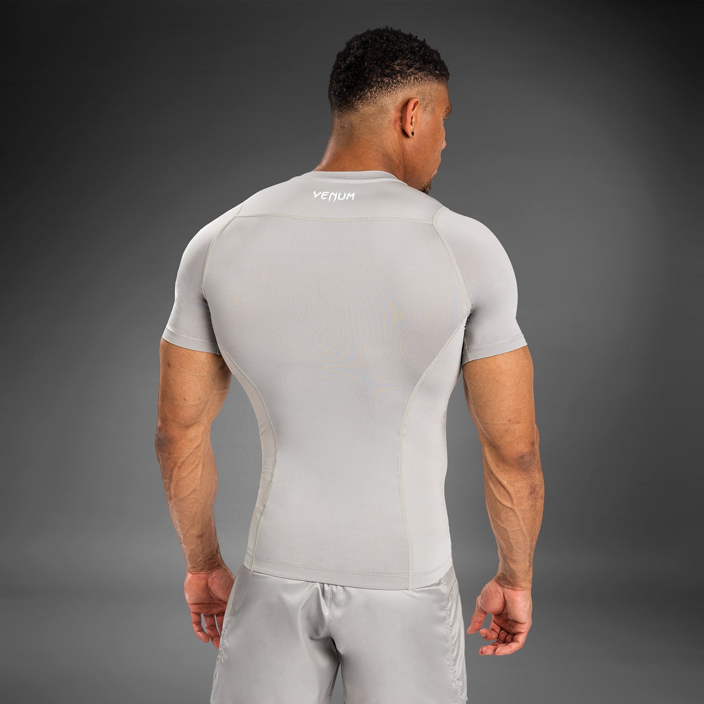 Venum Attack Heren Korte Mouw Rashguard - Zand