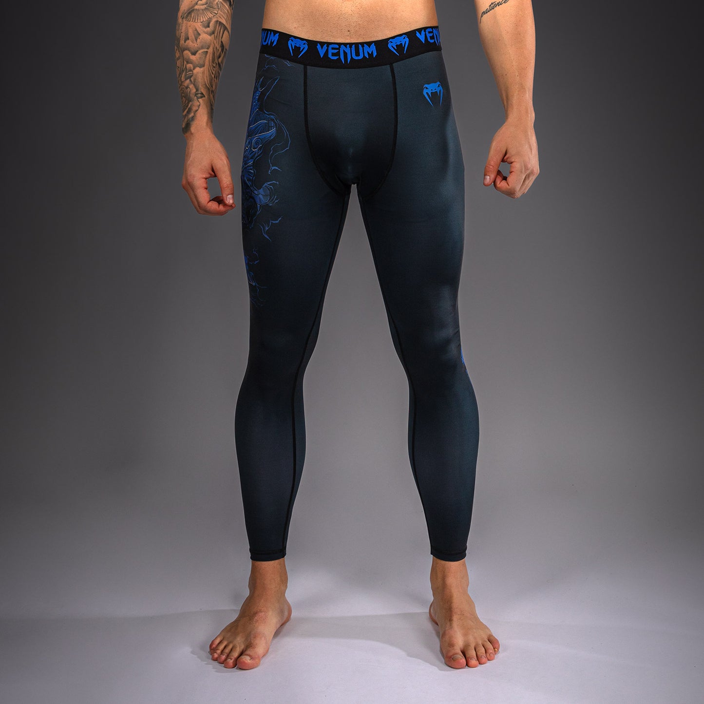 Venum Thunder Dragon Spats – Zwart/Koningsblauw