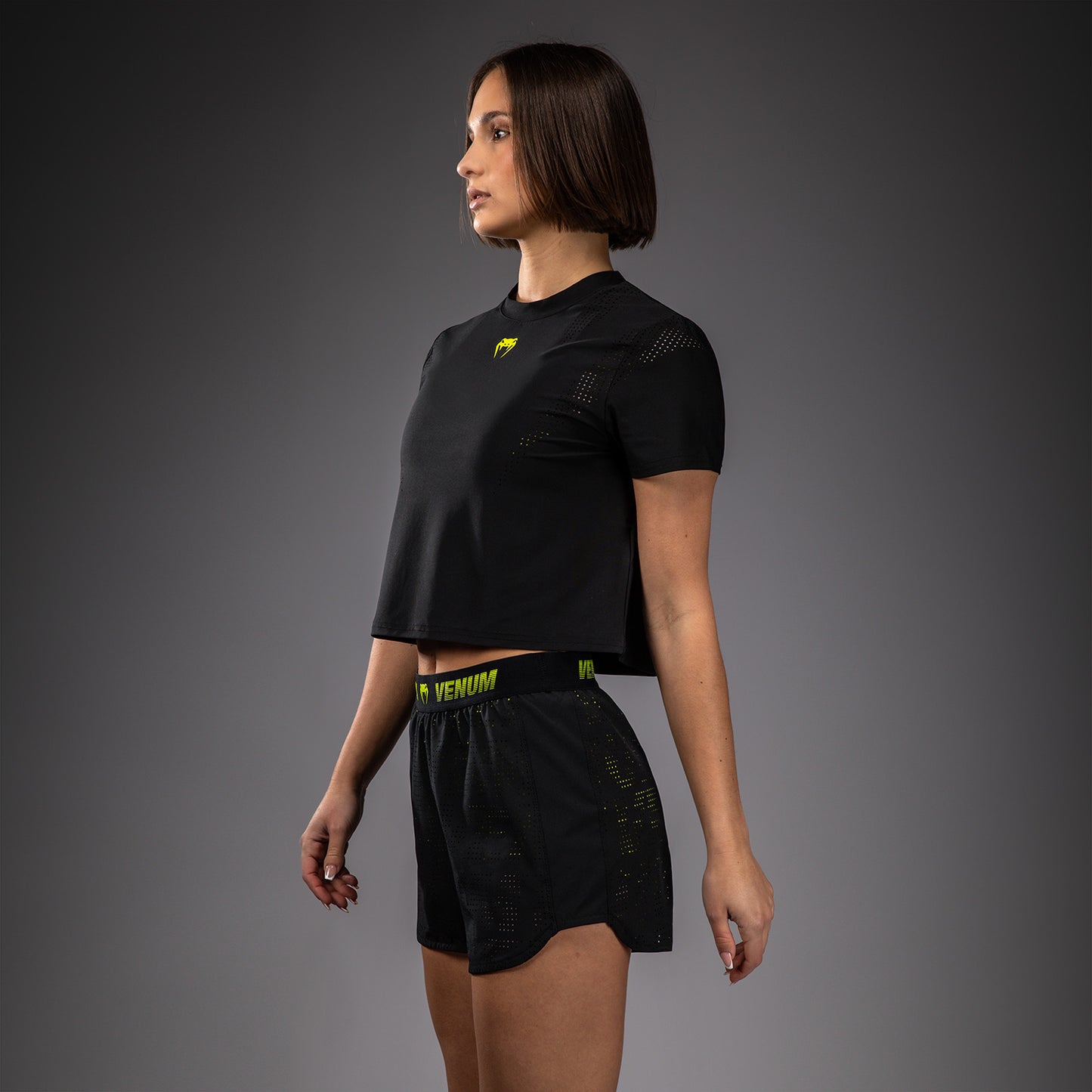 Venum Lazer Trainingsshorts voor dames - Zwart/Geel