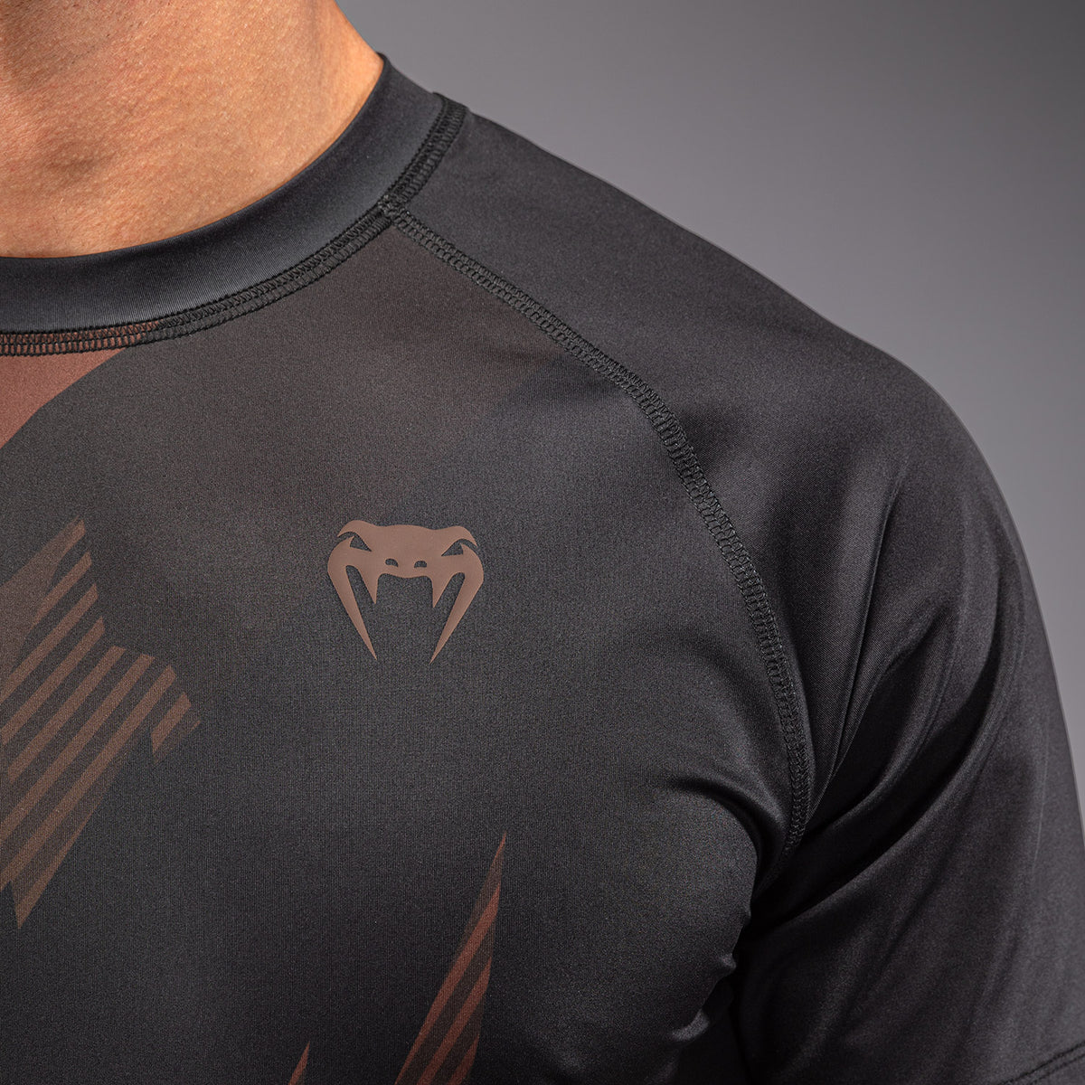 Venum No-Gi 6.0 Dry Tech T-shirt - Zwart/Bruin
