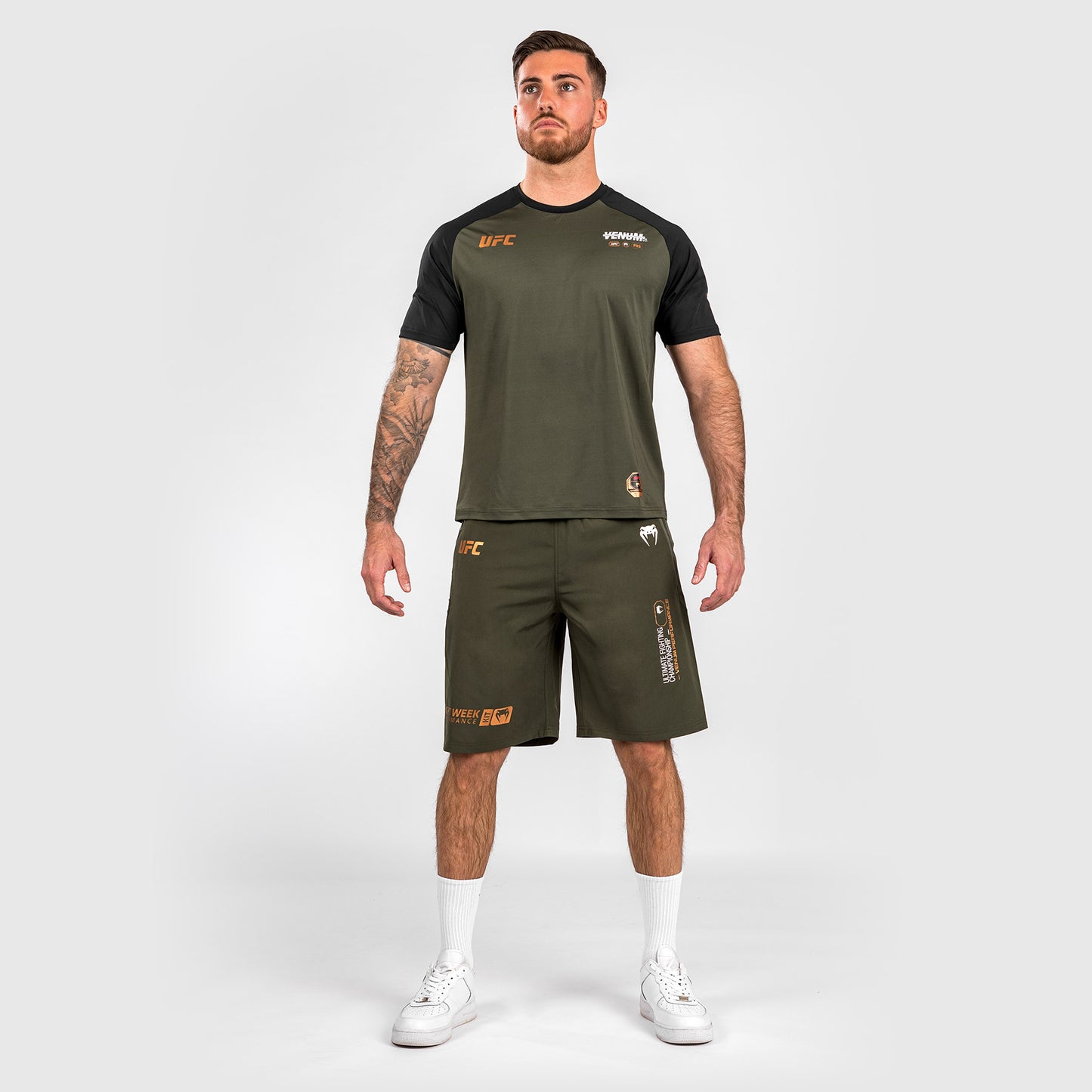 UFC Adrenaline by Venum Fight Week Performance Herenshort - Khaki/Brons