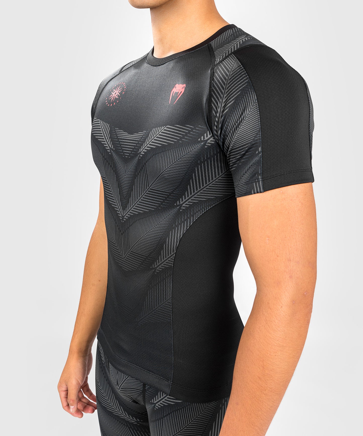 Venum Phantom compressie T-shirt - korte mouwen - zwart/rood