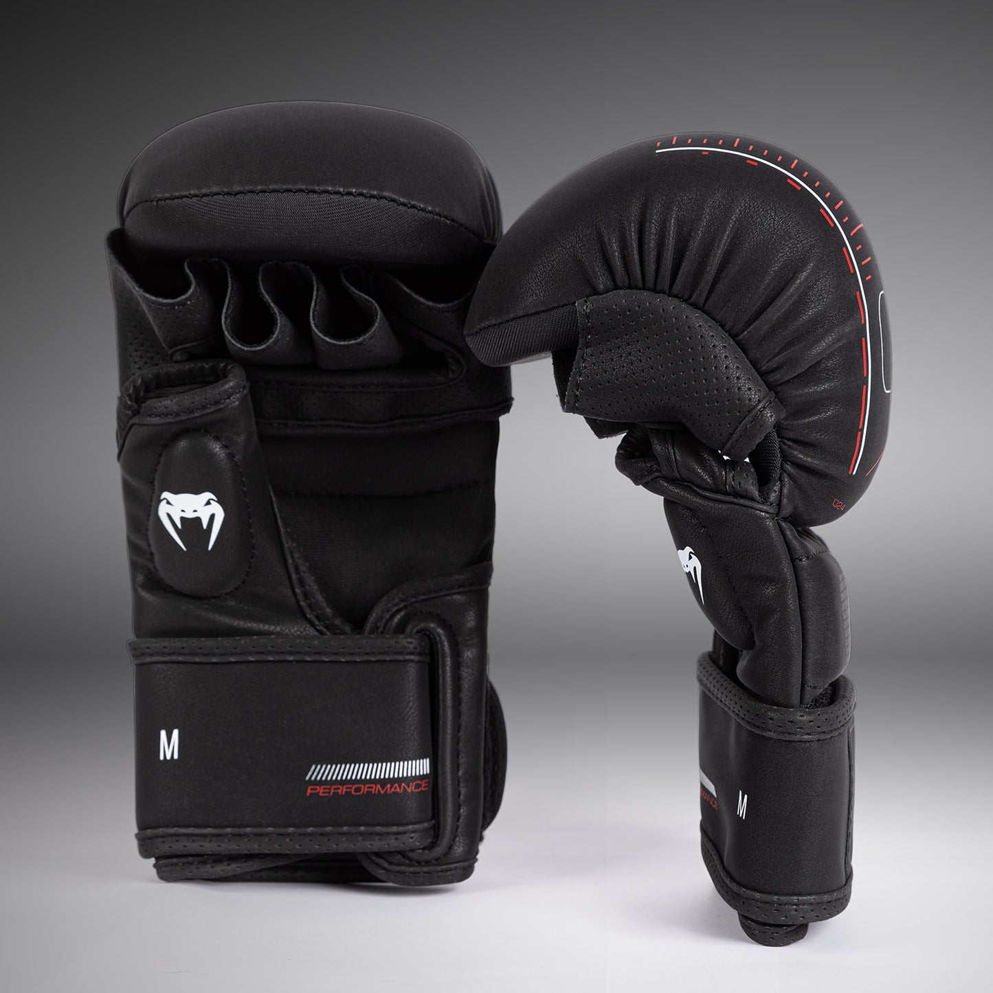 Venum Tactical XT MMA Sparring Handschoenen - Zwart/Vuurrood