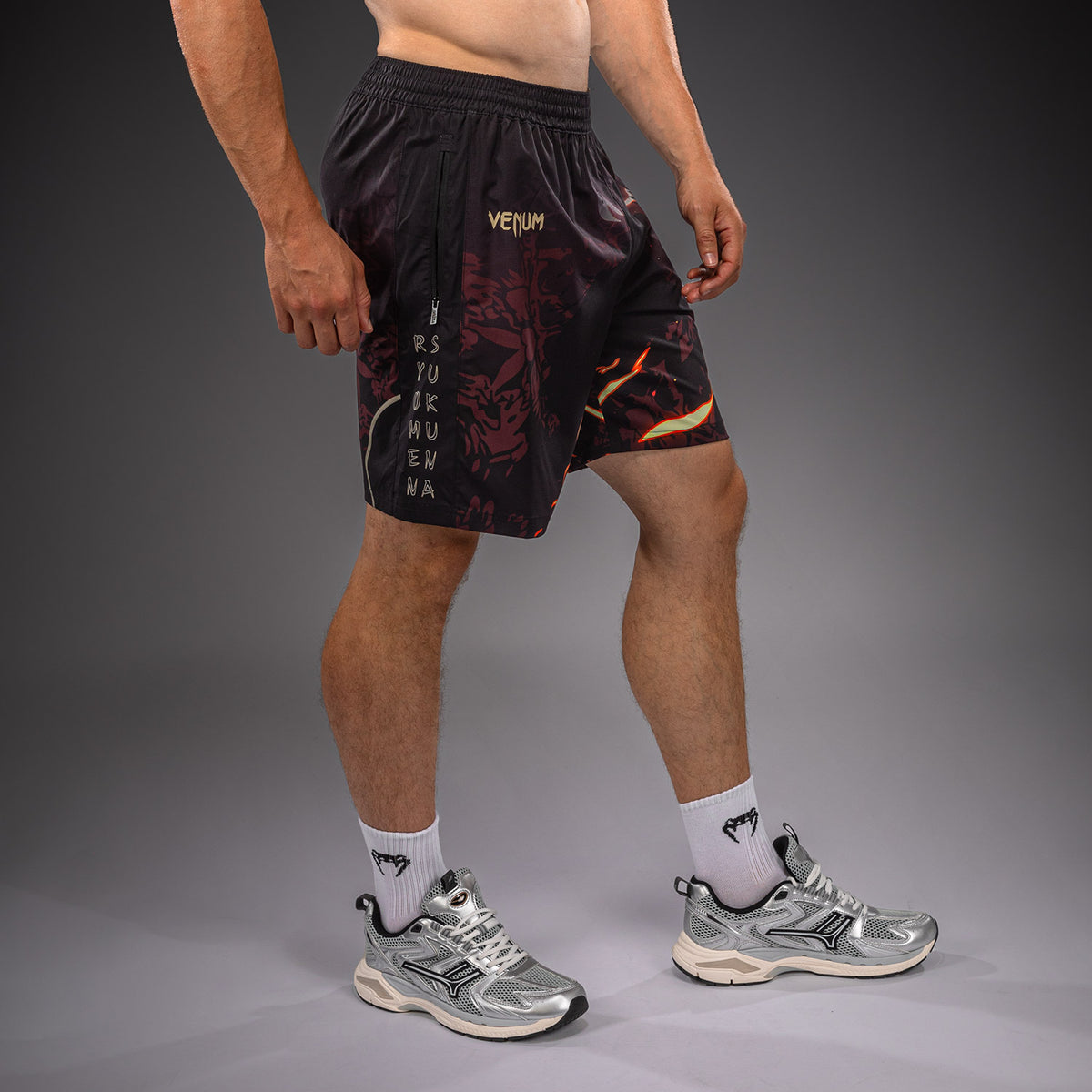 Jujutsu Kaisen x Venum Sukuna Trainingsshorts – Zwart/Lichtbeige