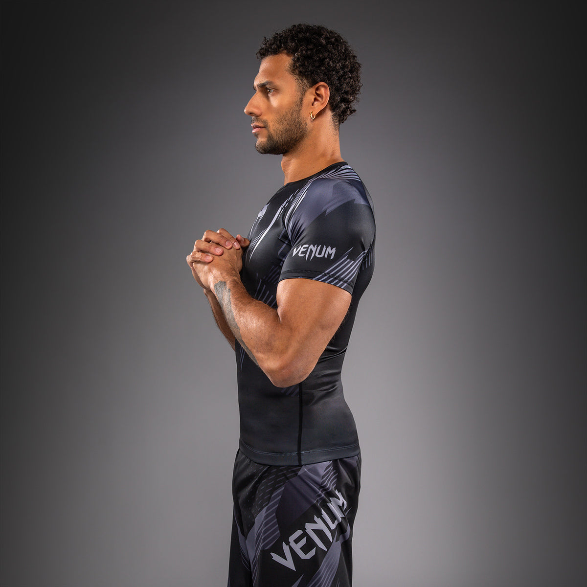 Venum No-Gi 6.0 Rashguard met korte mouwen - Zwart/Grijs