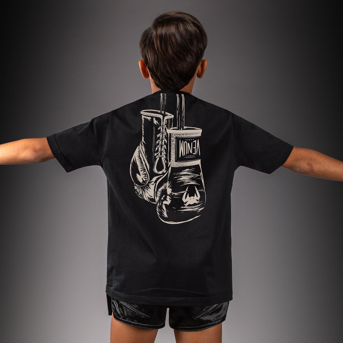 Venum Fight Icon Katoenen T-shirt voor Kinderen - Zwart