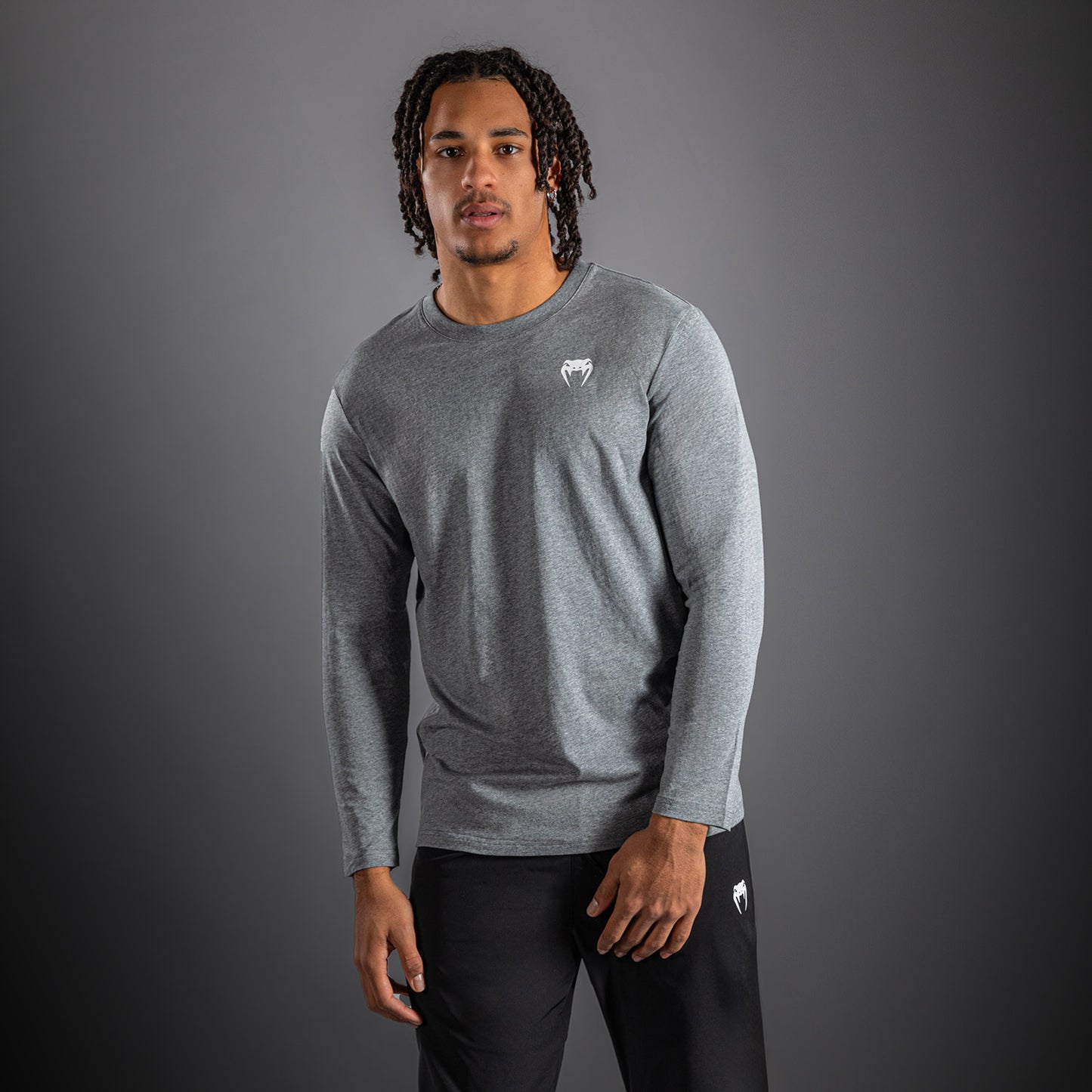 Venum Lineup T-shirt met lange mouwen - Gemêleerd grijs/Wit