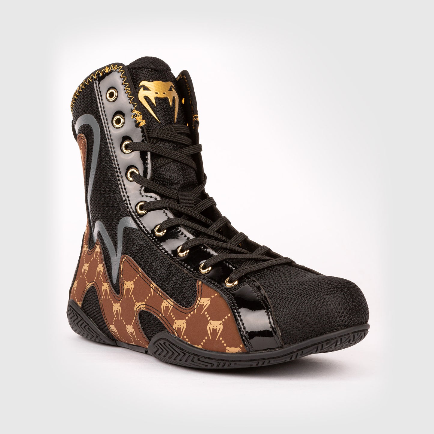 Venum Elite Evo Monogram Boksschoenen  - Zwart/Bruin