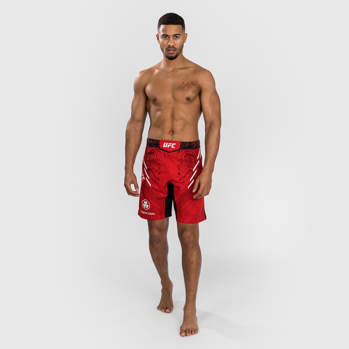 UFC Adrenaline by Venum Gepersonaliseerd Authentic Fight Night Heren Fight Short - Long Fit - Rood