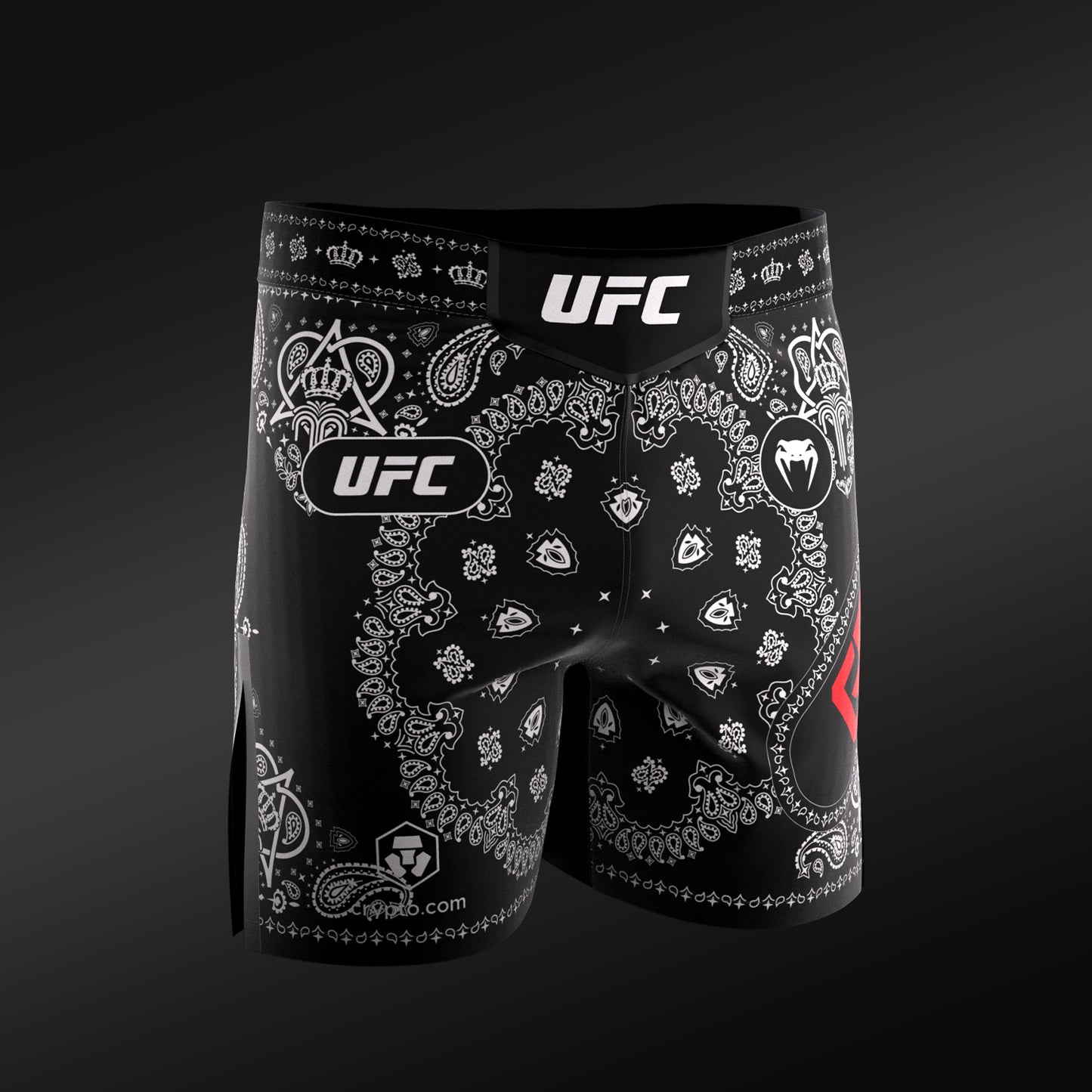 UFC Adrenaline Unrivaled by Venum King Green Vale Tudo-short voor heren - Zwart