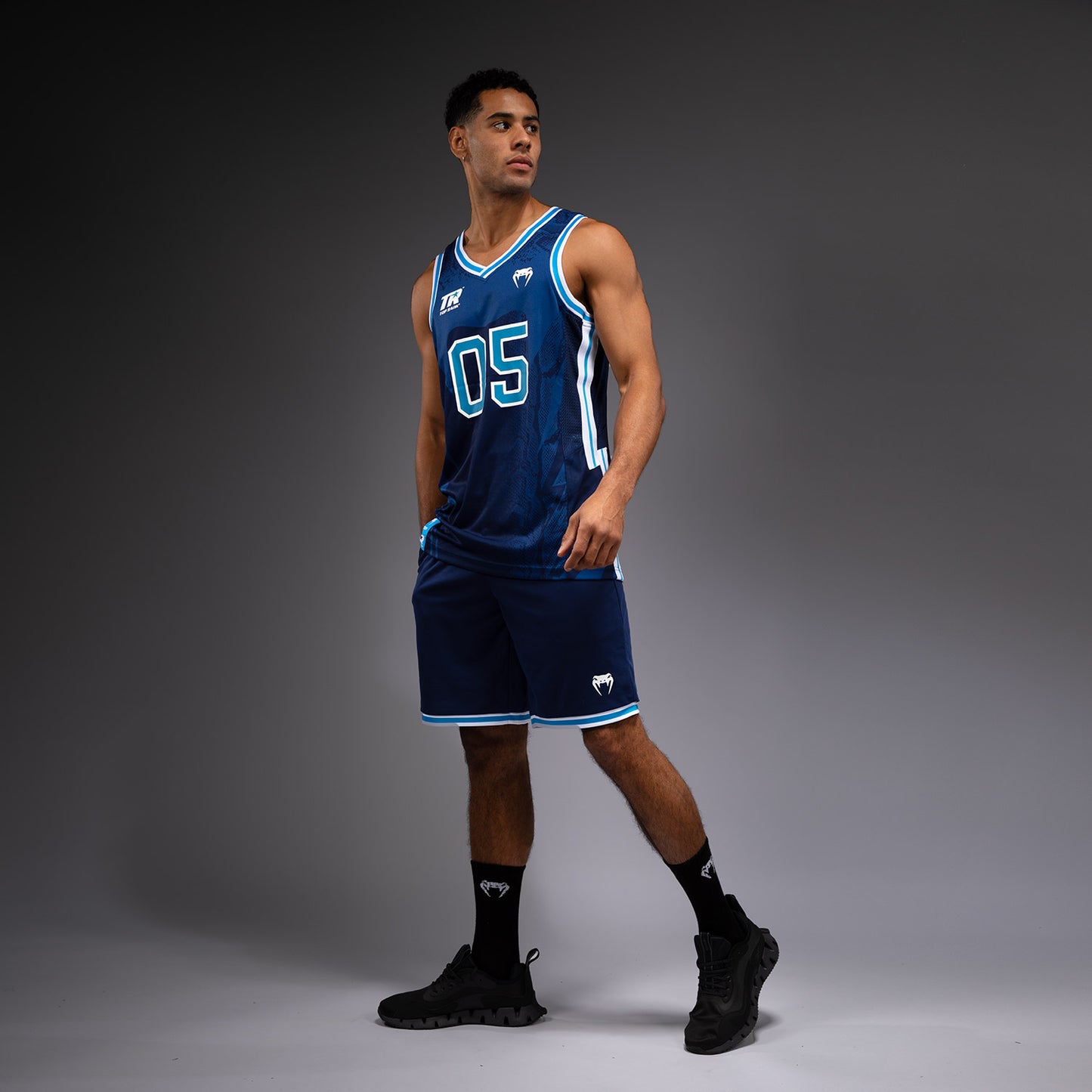 Venum x Top Rank Original Heren Basketbalshirt - Marineblauw