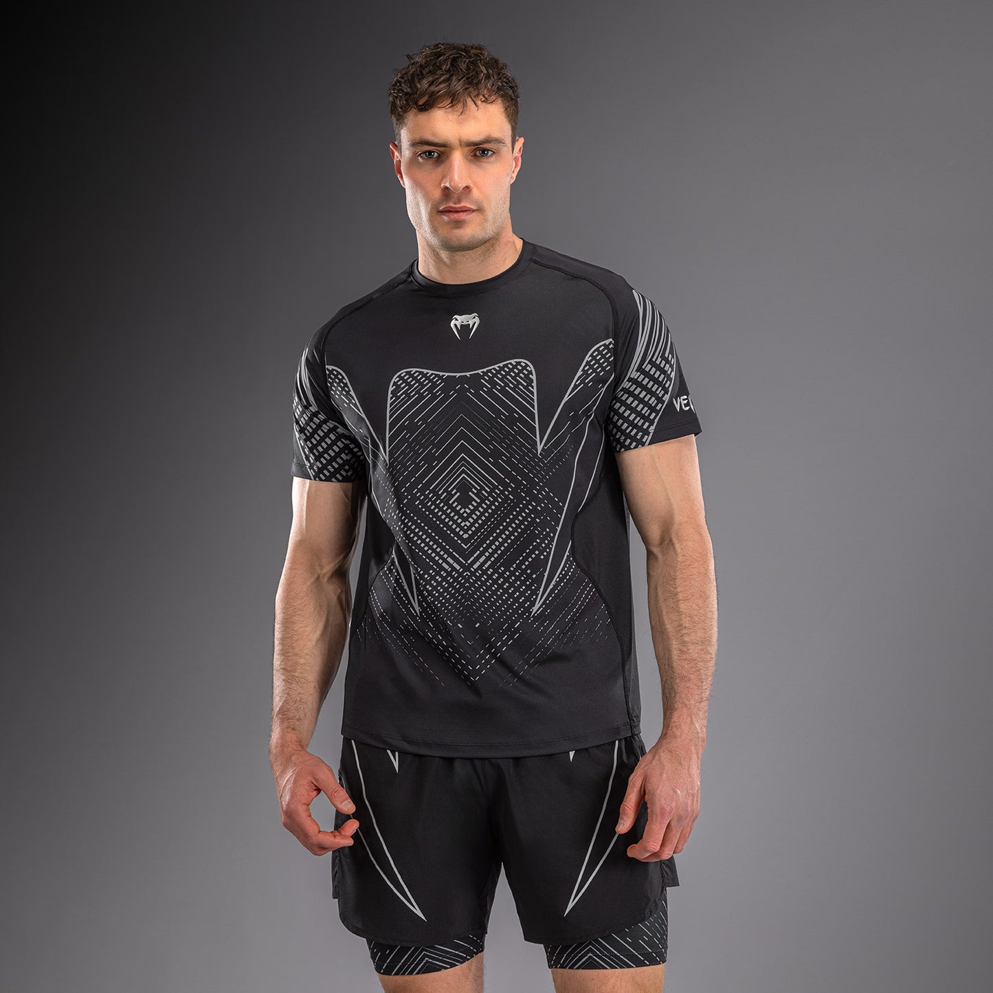 Venum Midnight Fury Dry Tech T-shirt – Zwart/Grijs/Zilver