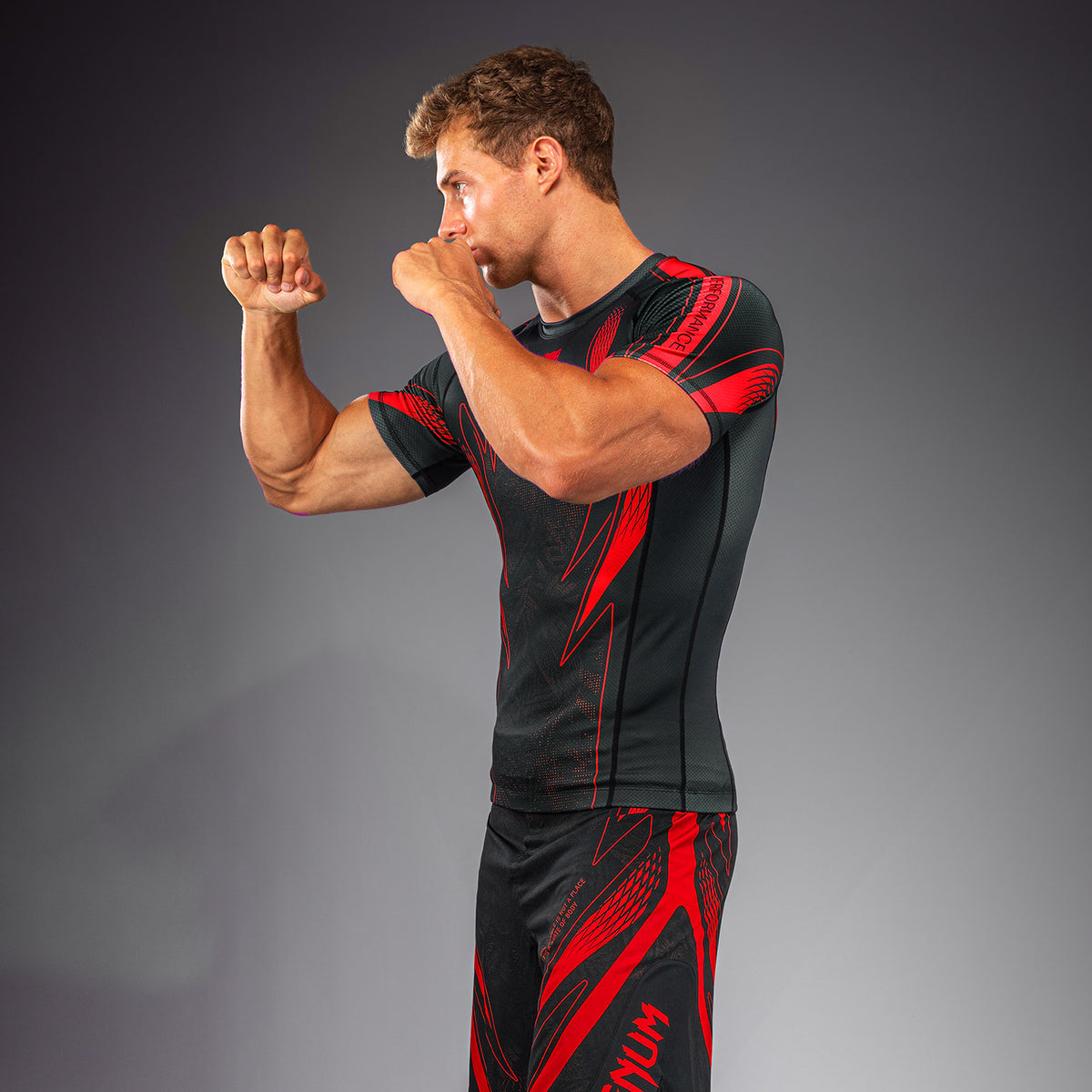 Venum Amazonia Reborn Rashguard met korte mouwen - Zwart/Rood