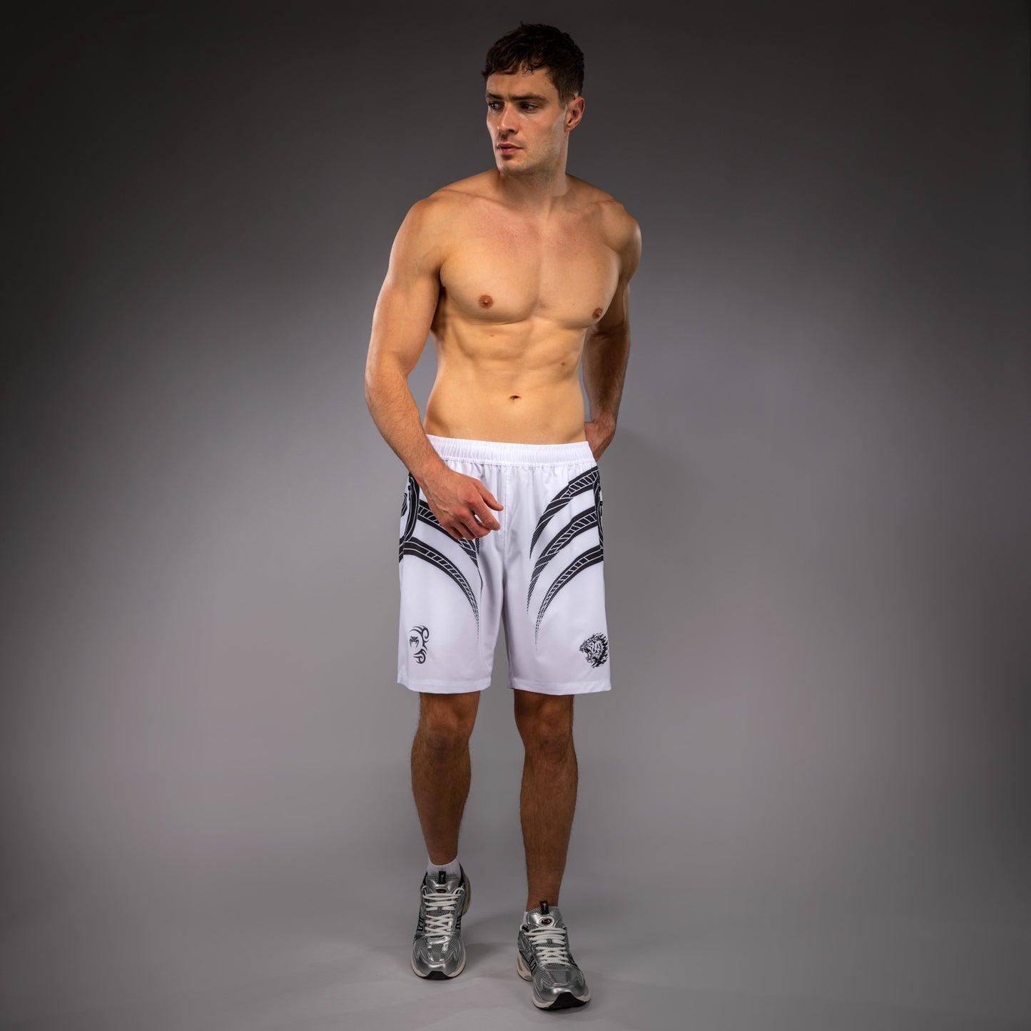Venum x Mike Tyson Tiger Trainingsshorts - Optisch Wit/Diep Zwart