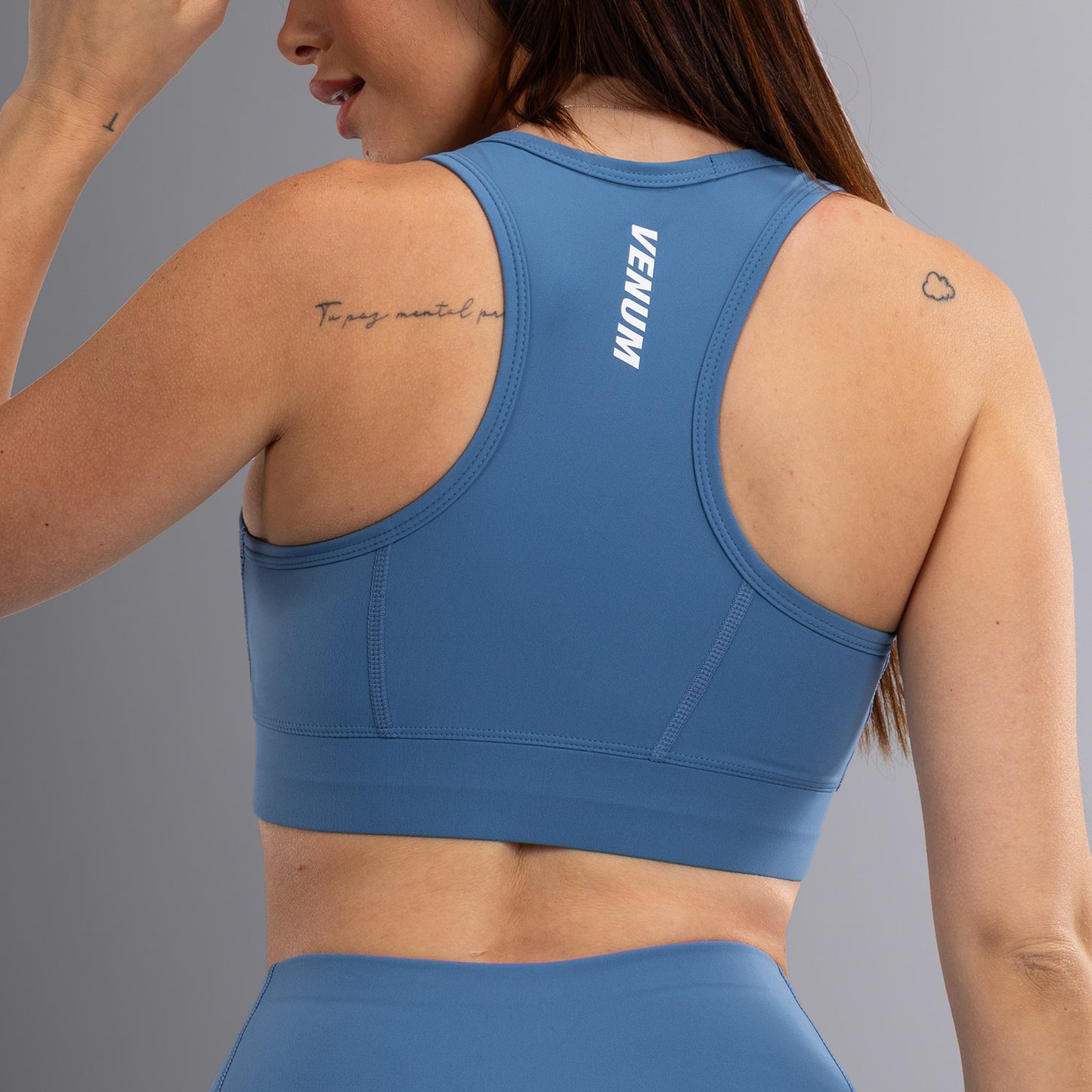 Venum Essential Dames Medium Impact Sports Bra - Stormblauw