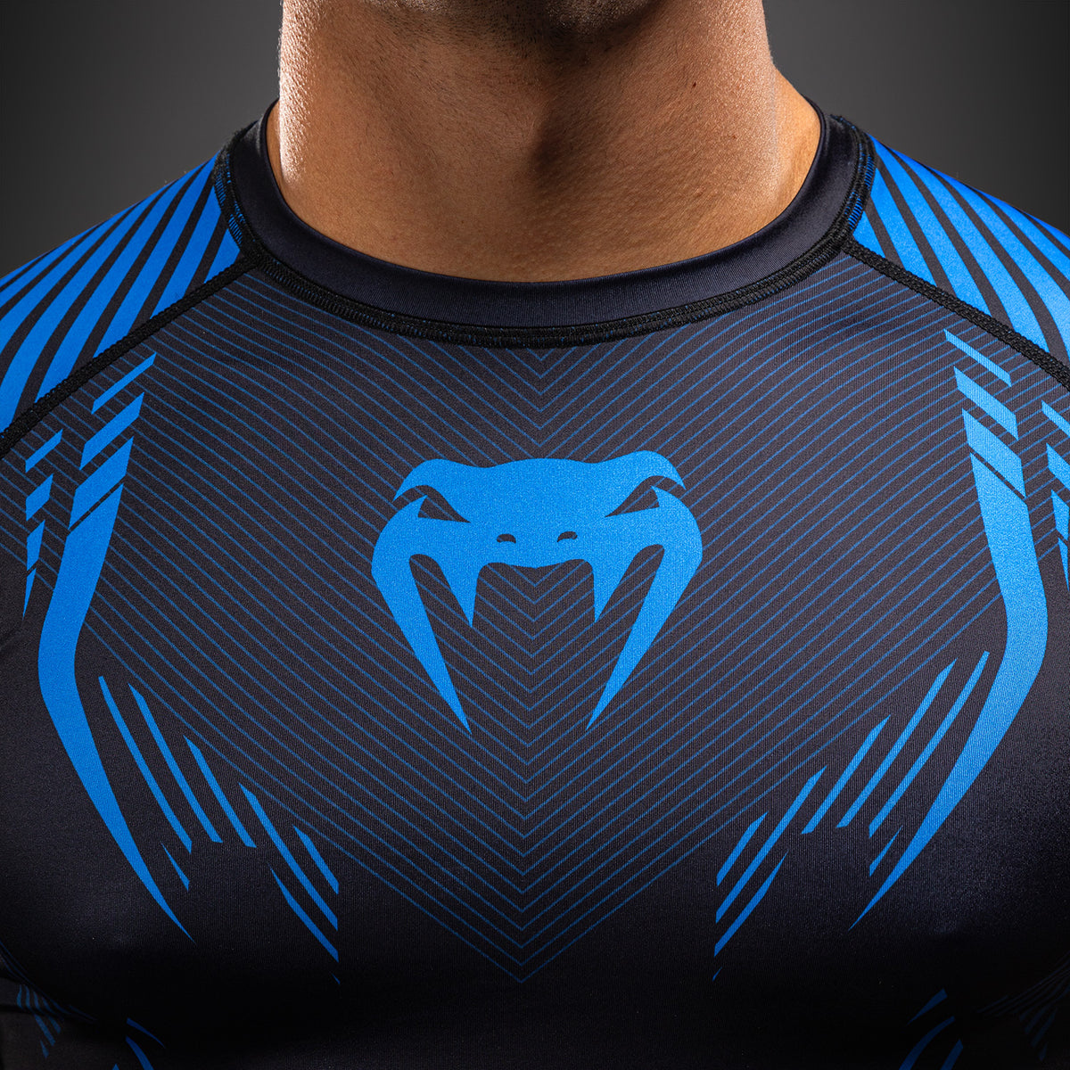 Venum No-Gi 6.0 Rashguard met korte mouwen - Zwart/Blauw