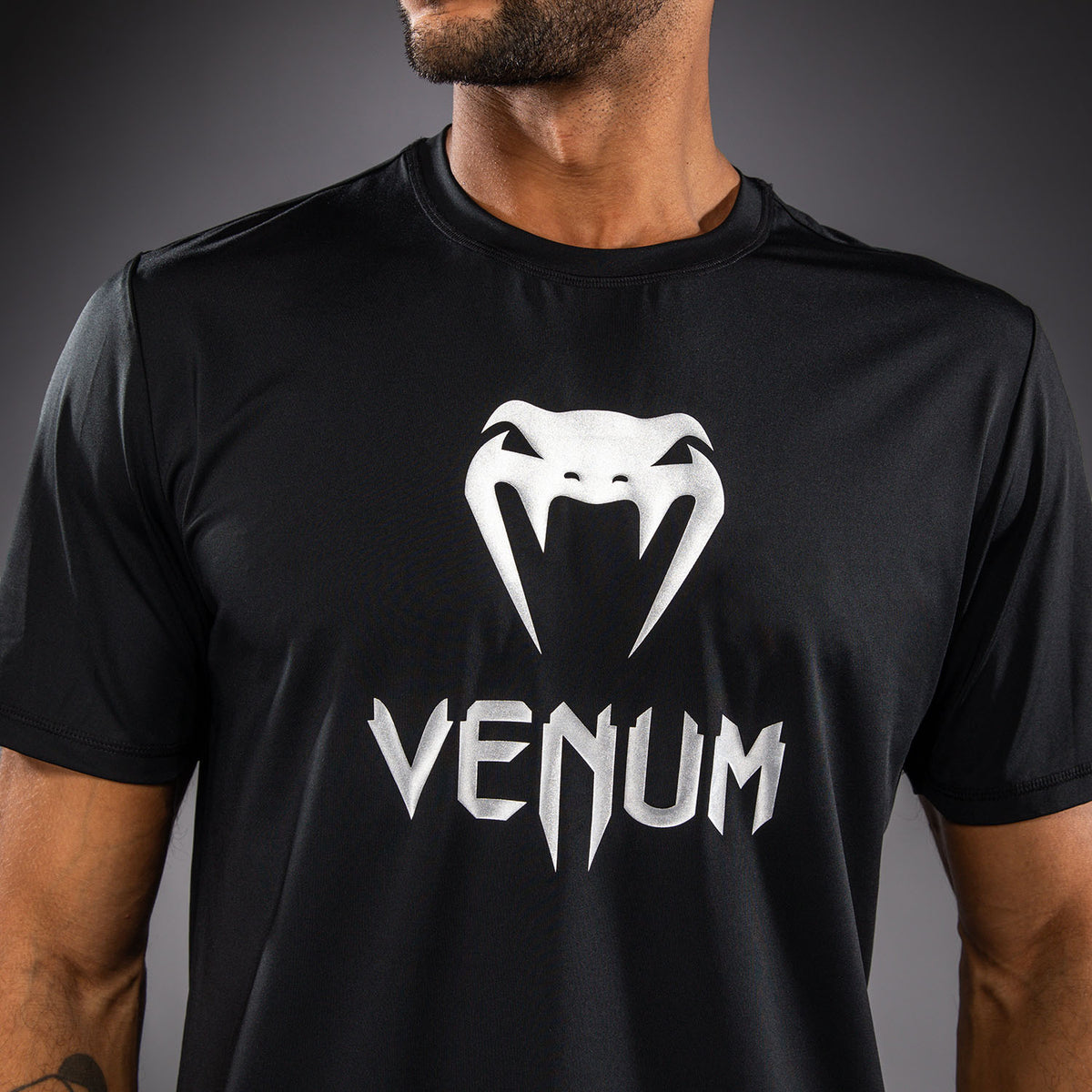 Venum Classic Dry Tech T-shirt - Zwart/Zilver