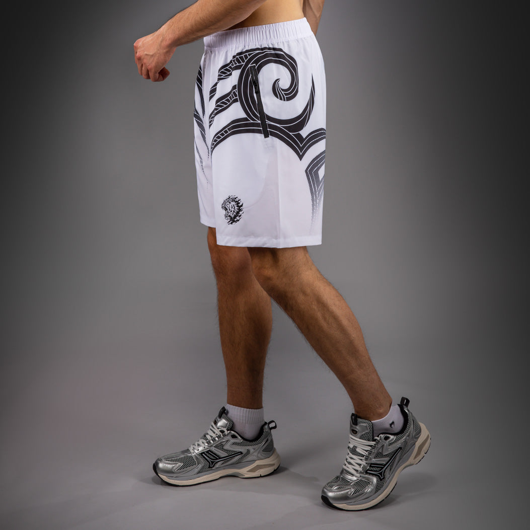 Venum x Mike Tyson Tiger Trainingsshorts - Optisch Wit/Diep Zwart