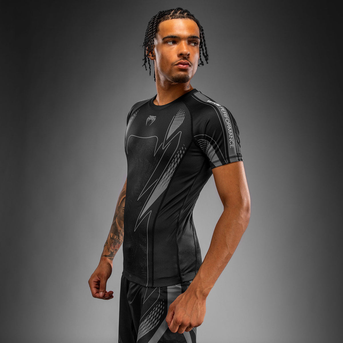 Venum Amazonia Reborn Rashguard met korte mouwen - Zwart/Grijs