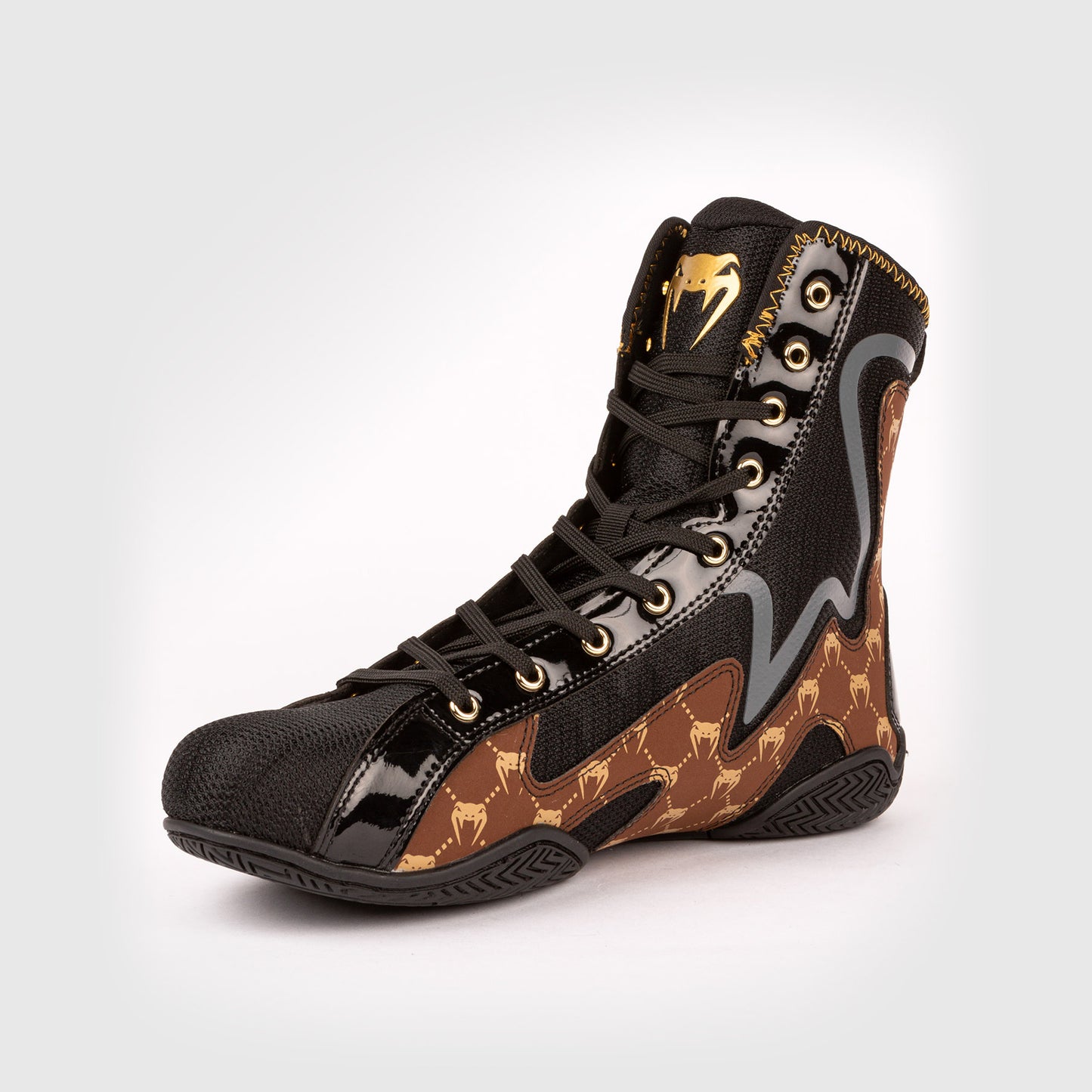 Venum Elite Evo Monogram Boksschoenen  - Zwart/Bruin
