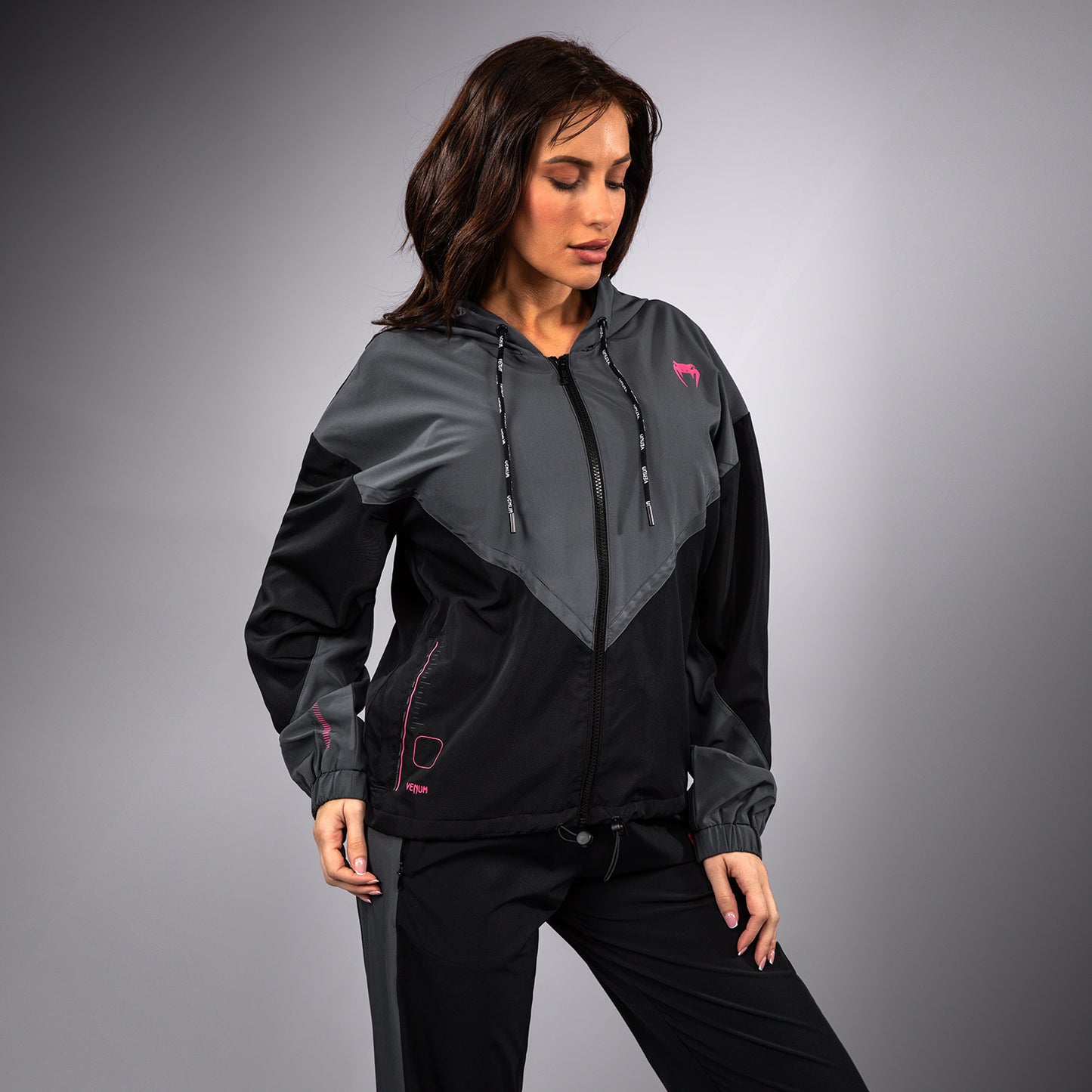 Venum Tactical XT Trainingsjas voor dames - Zwart/Stormgrijs