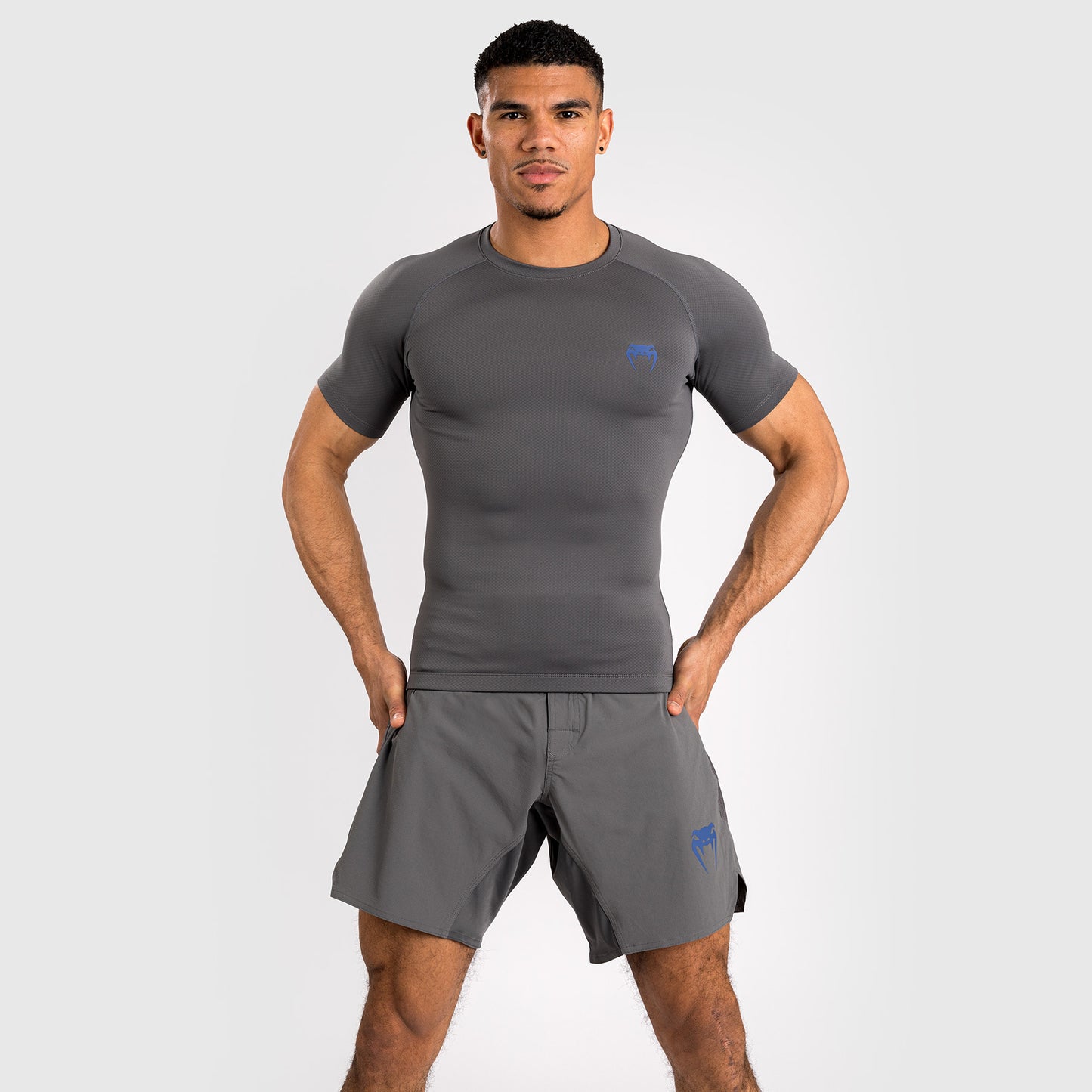 Venum Contender Heren Rashguard met korte mouwen - Grijs