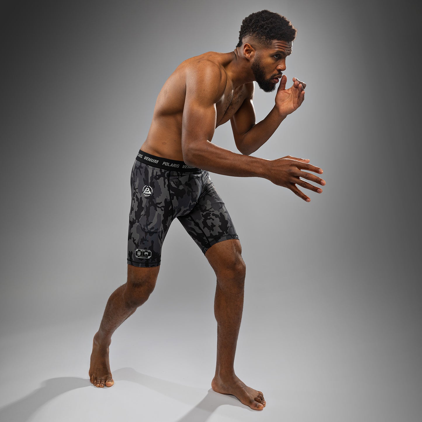 Venum x Polaris Vale Tudo Shorts - Zwart/Storm Grijs