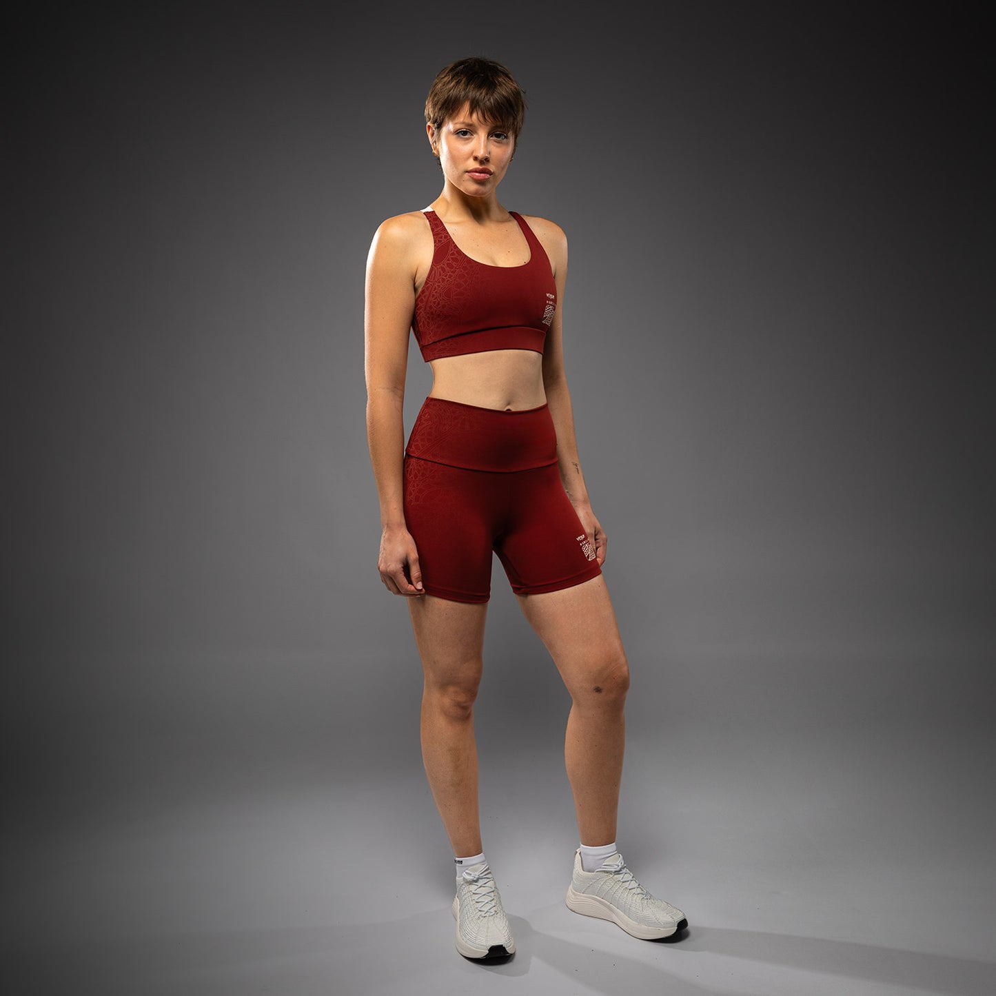 Venum Serpenti Dames Vale Tudo Shorts – Bourgondië/Ivoor