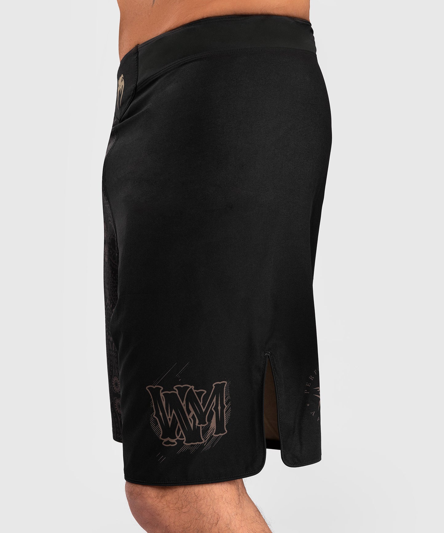 Venum Santa Muerte Dark Side - Fightshorts - Zwart/Bruin