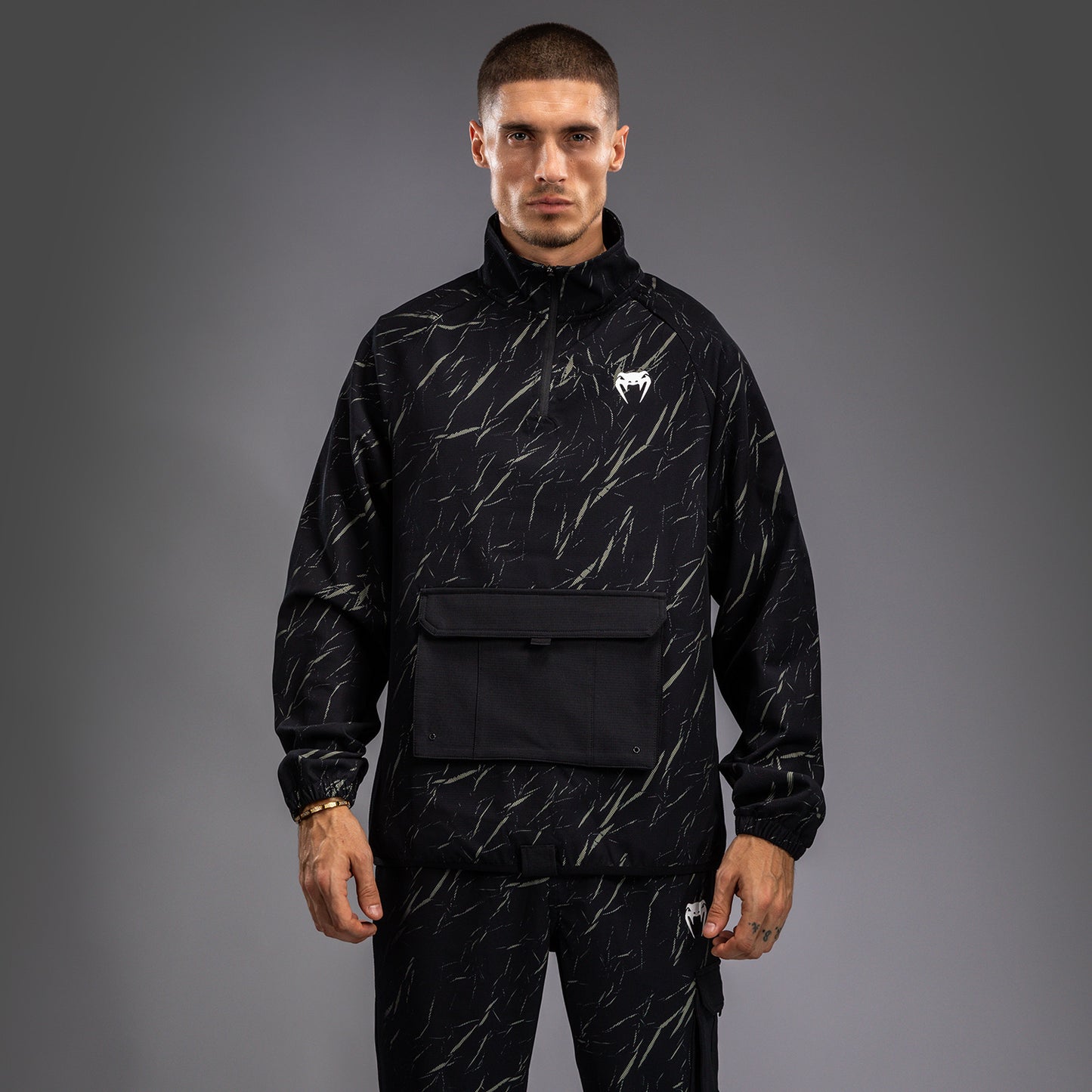 Venum Trooper Heren Trainingsjack - Zwart/Steen Zand