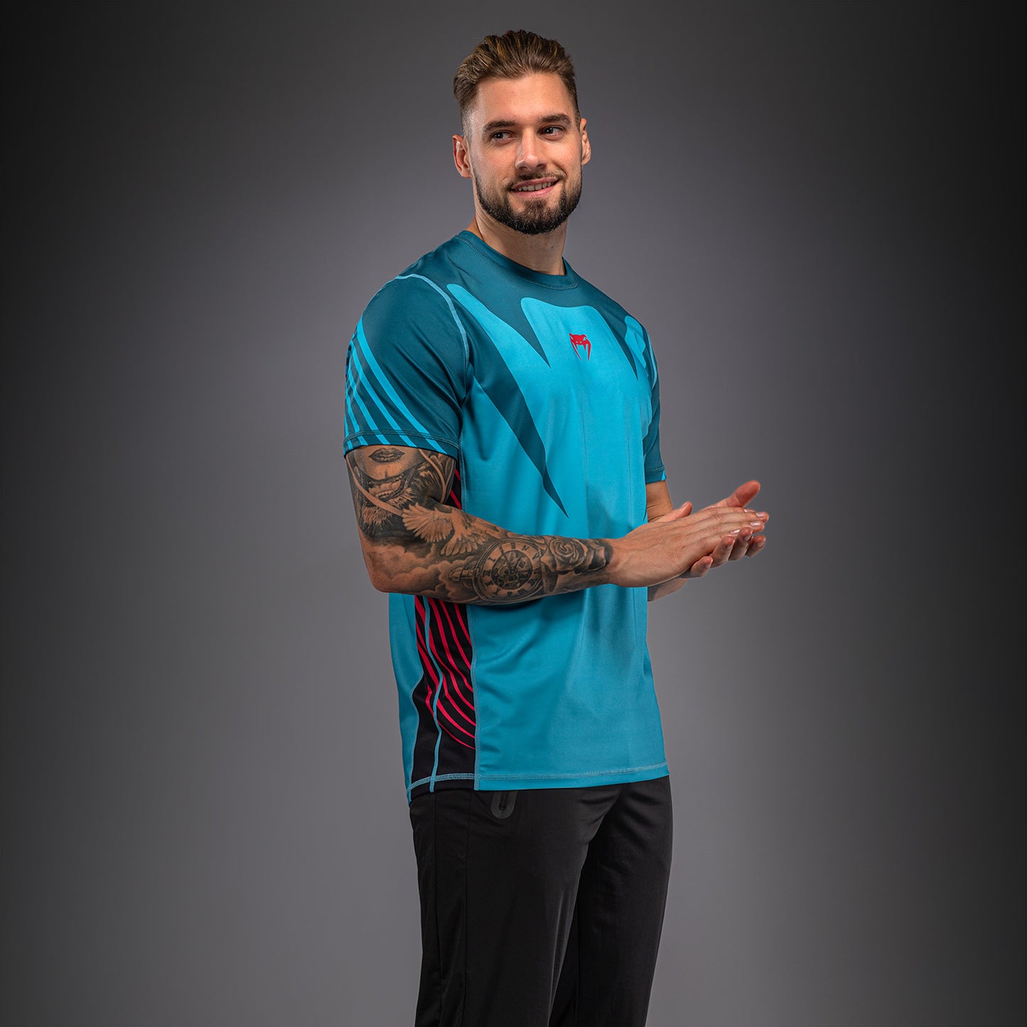 Venum Attack 90 Dry Tech T-shirt – Turkoois/Rood