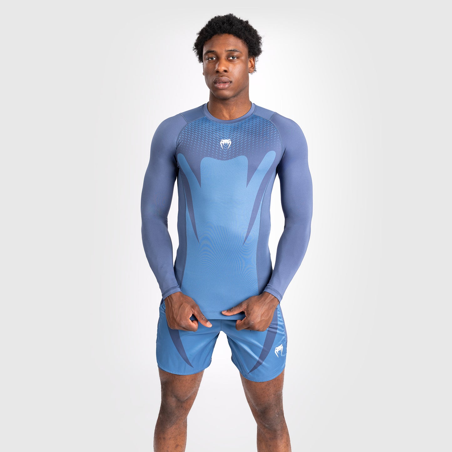 Venum Attack Heren Lange mouwen Rashguard - Navy Blauw