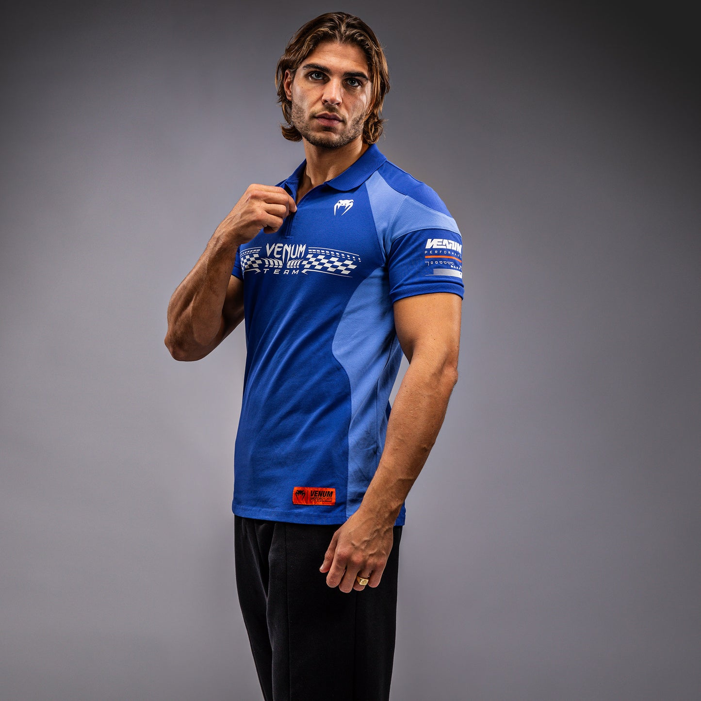 Venum Motorsport Katoenen Polo - Koninklijk Blauw