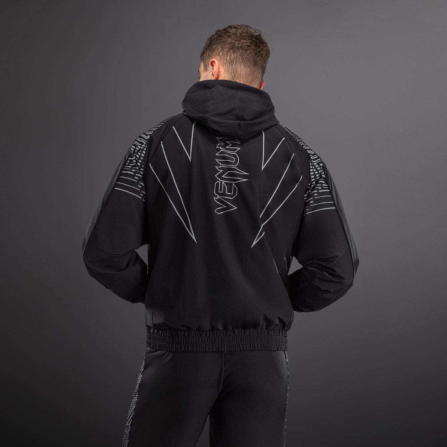 Venum Midnight Fury Trainingsjassen – Zwart/Grijs/Zilver