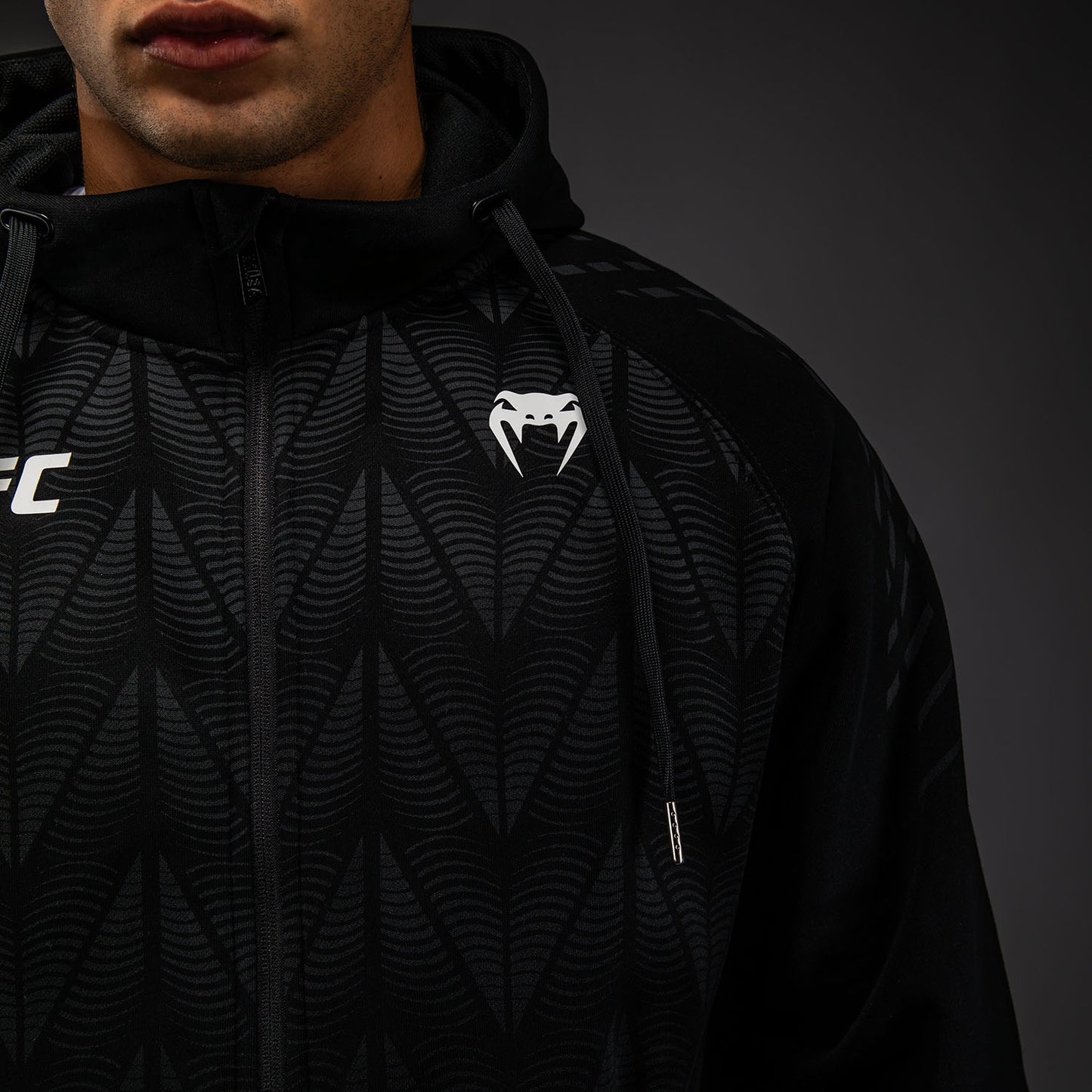 UFC Zenith by Venum Replica Zip Hoodie Heren - Zwart